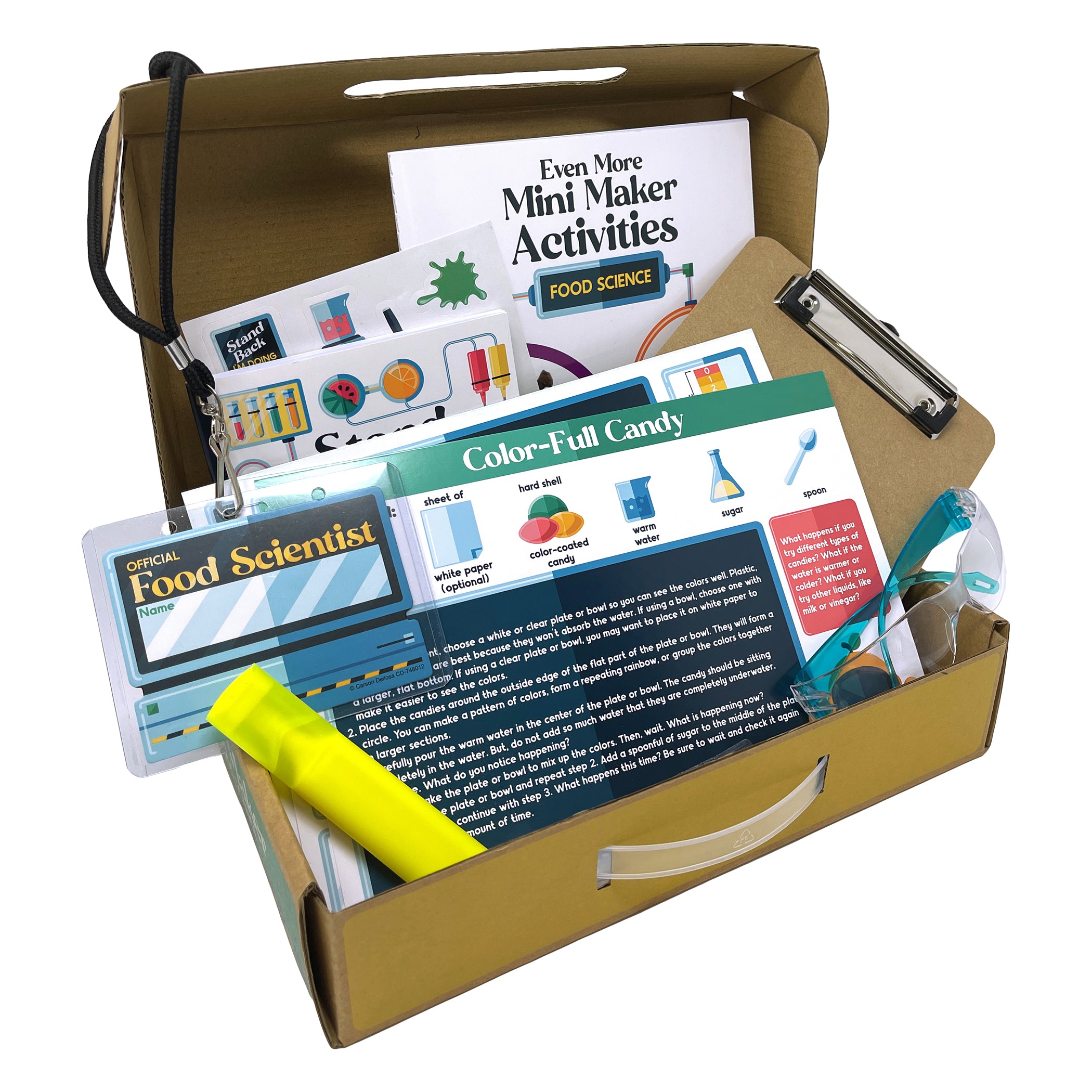 Carson Dellosa Food Science STEM Learning Kit - Mini Maker Set for Kids | Hands-on Science Experiments & Educational Activities | Perfect for Classroom, Homeschool & Science Fair Projects