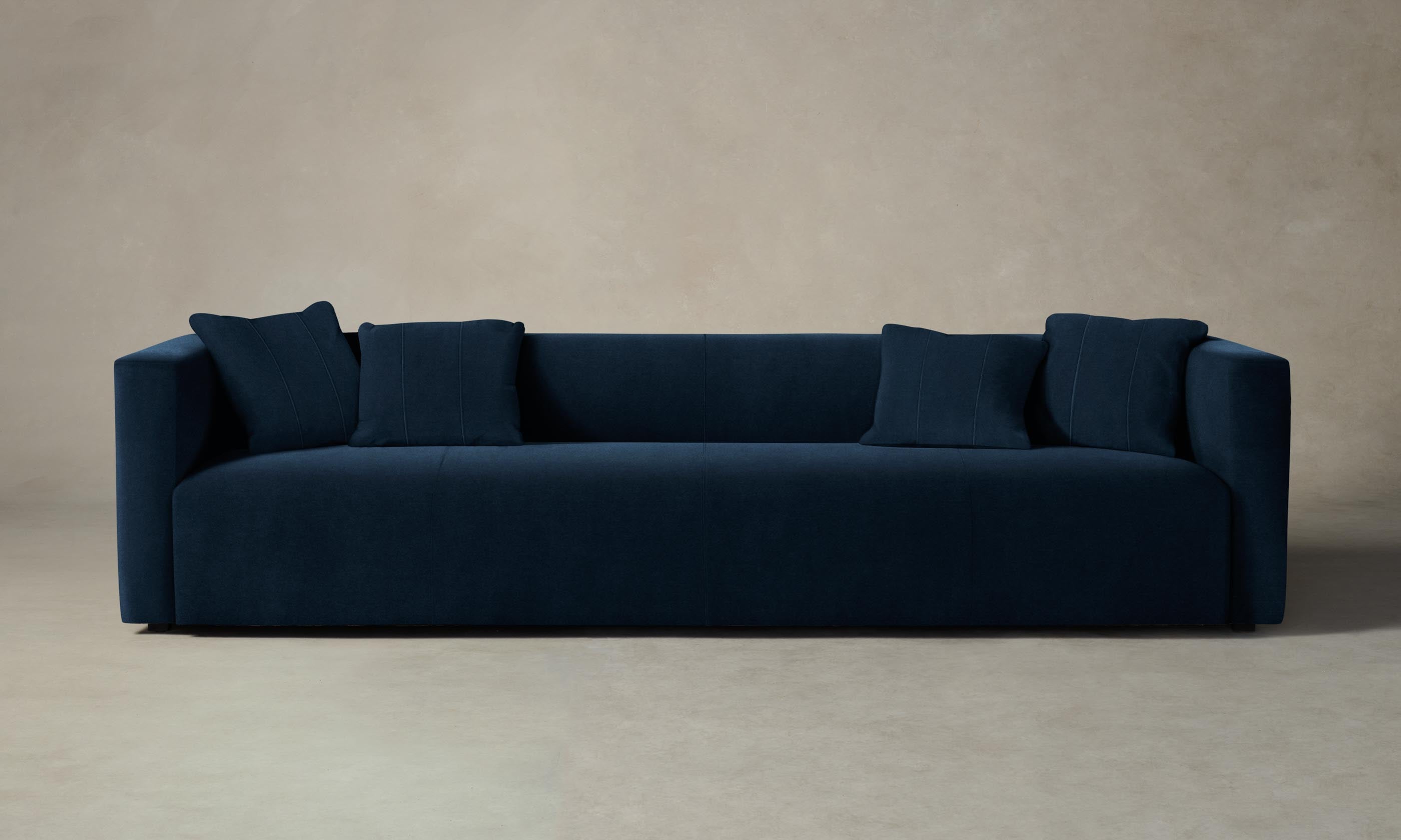 The Breuer Sofa - Modern Velvet Upholstered Lounge Chair in Sapphire Blue | Perfect for Living Room, Office & Lounge Spaces