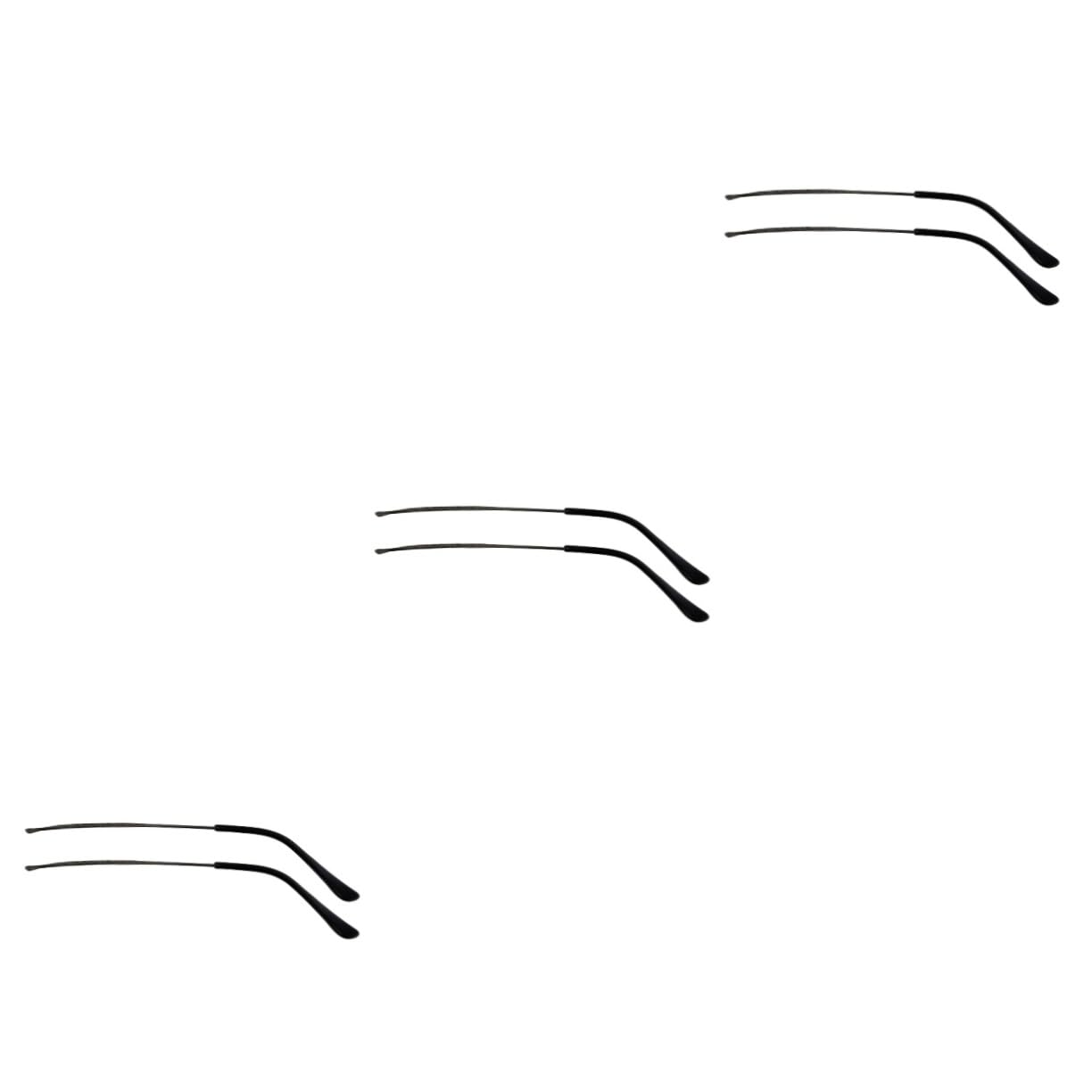 SOLUSTRE 3 Pairs Glasses Arm Covers, Replacement Temple Tips for Eyeglasses, Comfortable Ear Cushions for Metal Frames - Perfect for Reading, Working & Long Wear Comfort