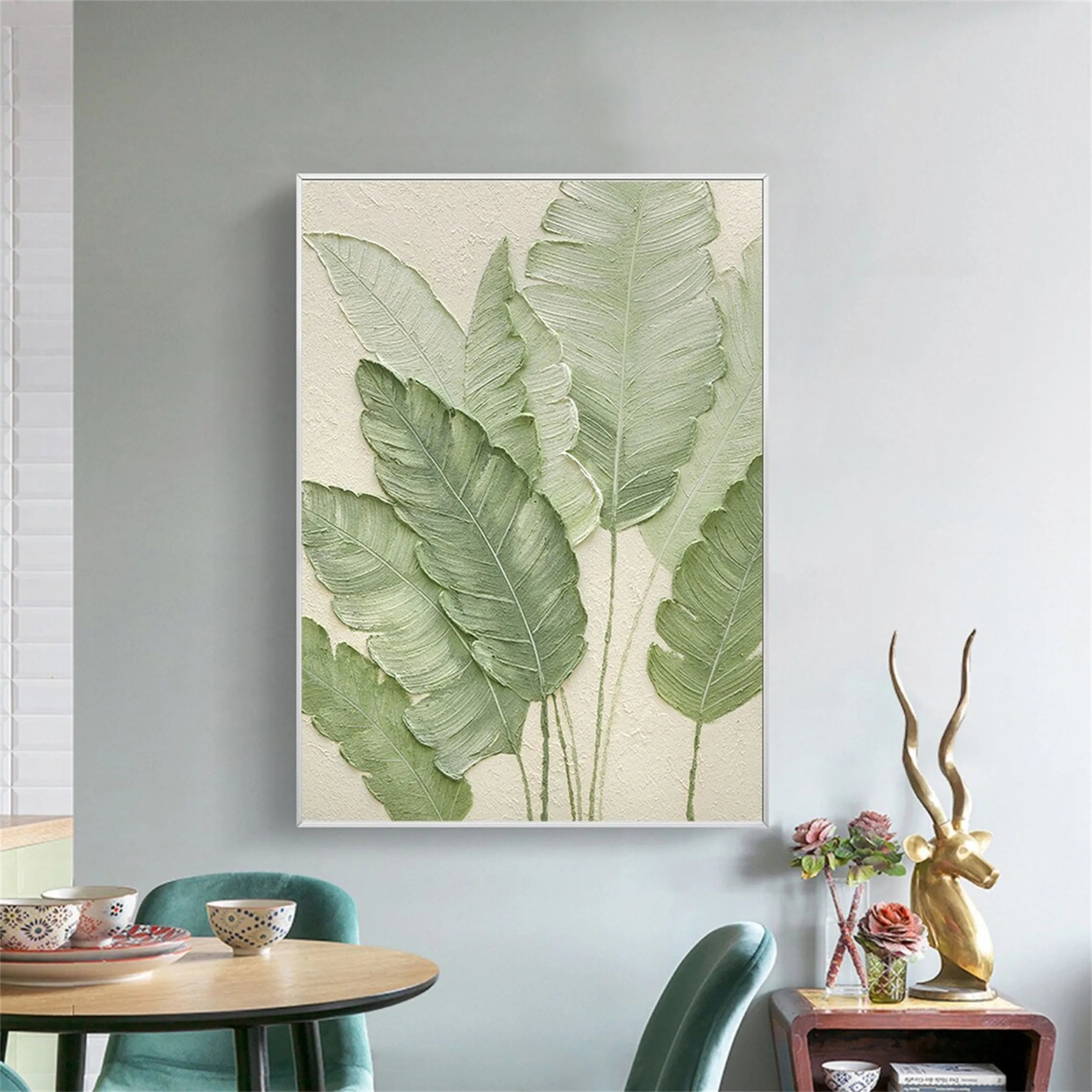 Blue & Green Abstract Art Print #BG050 - Modern Wall Decor for Living Room, Bedroom & Office