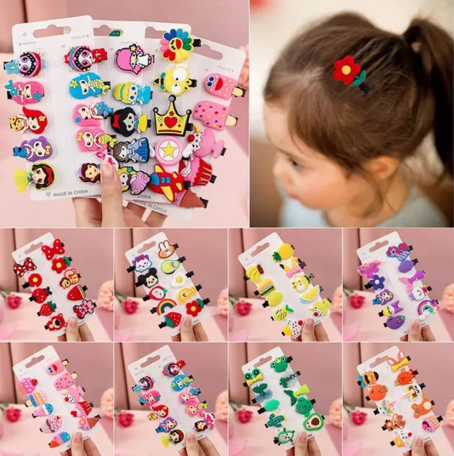 Snowpearl 30-Piece Stylish Hair Accessories Set – Cute Cartoon Hair Clips | Bobby Pins | Mini Hair Beads & Claws – Multicolor for Women & Girls – Perfect for School, Parties, and Everyday Hairstyling