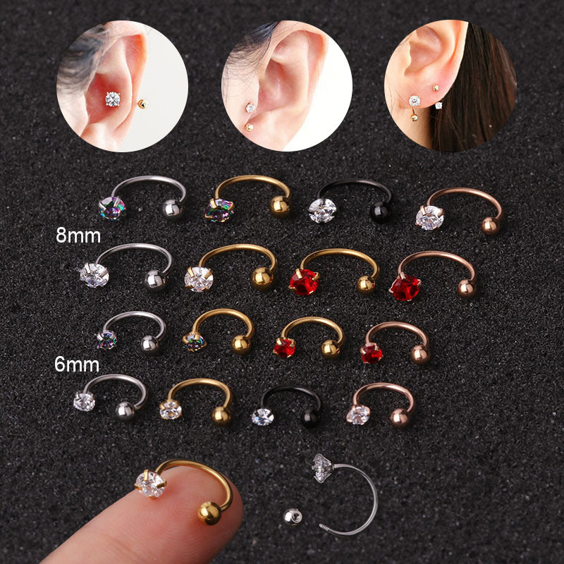 20G Front Back Ear Jacket Earrings with CZ Stones - Gold/Silver Hoop Earrings for Women | HSPJ19118 | Perfect for Parties, Weddings & Everyday Wear