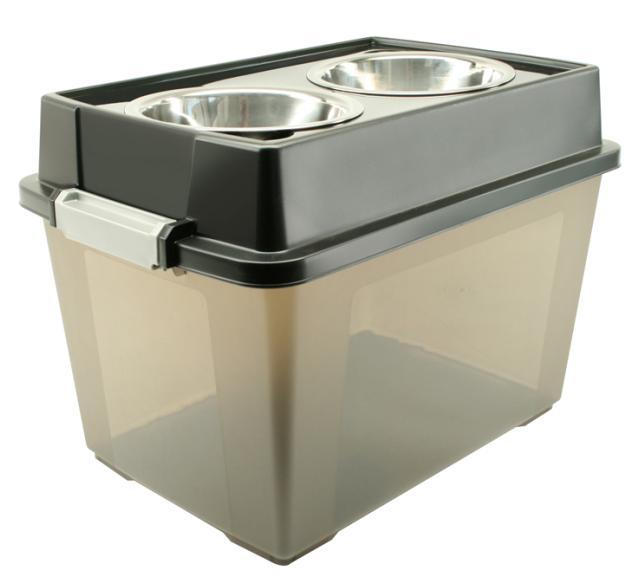 Airtight Elevated Dog Feeder with Storage - Large Raised Bowl for Medium to Large Dogs - Perfect for Dining Room, Kitchen, or Outdoor Use