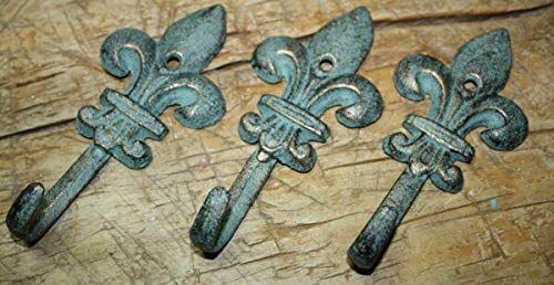36 Pack Antique Cast Iron Fleur De Lis Hooks - Rustic Wall Mounted Coat Rack, Hat Hooks & Towel Hangers for Home Decor - Perfect for Entryway, Bathroom & Farmhouse Style Spaces