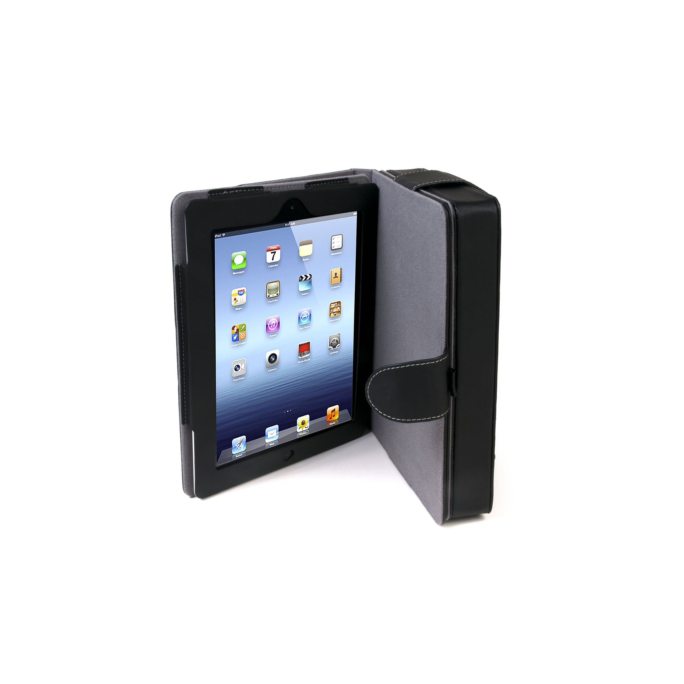 CTA Digital Multi-Storage Travel Case for iPad 2-4/iPad Air/iPad Pro 9.7/iPad Gen.5-6 (2017-2018) - Protective Organizer with Extra Pockets for Charger & Accessories - Perfect for Business Trips, Commuting & Air Travel