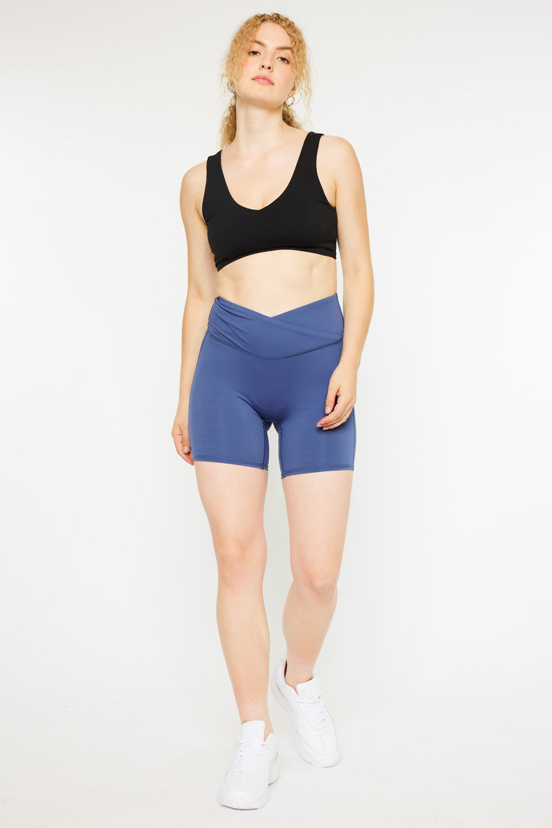 Neptune Mid Rise Active Shorts for Women - High Waist Yoga Running Workout Shorts with Pockets - Perfect for Gym, Jogging, and Lounge Wear