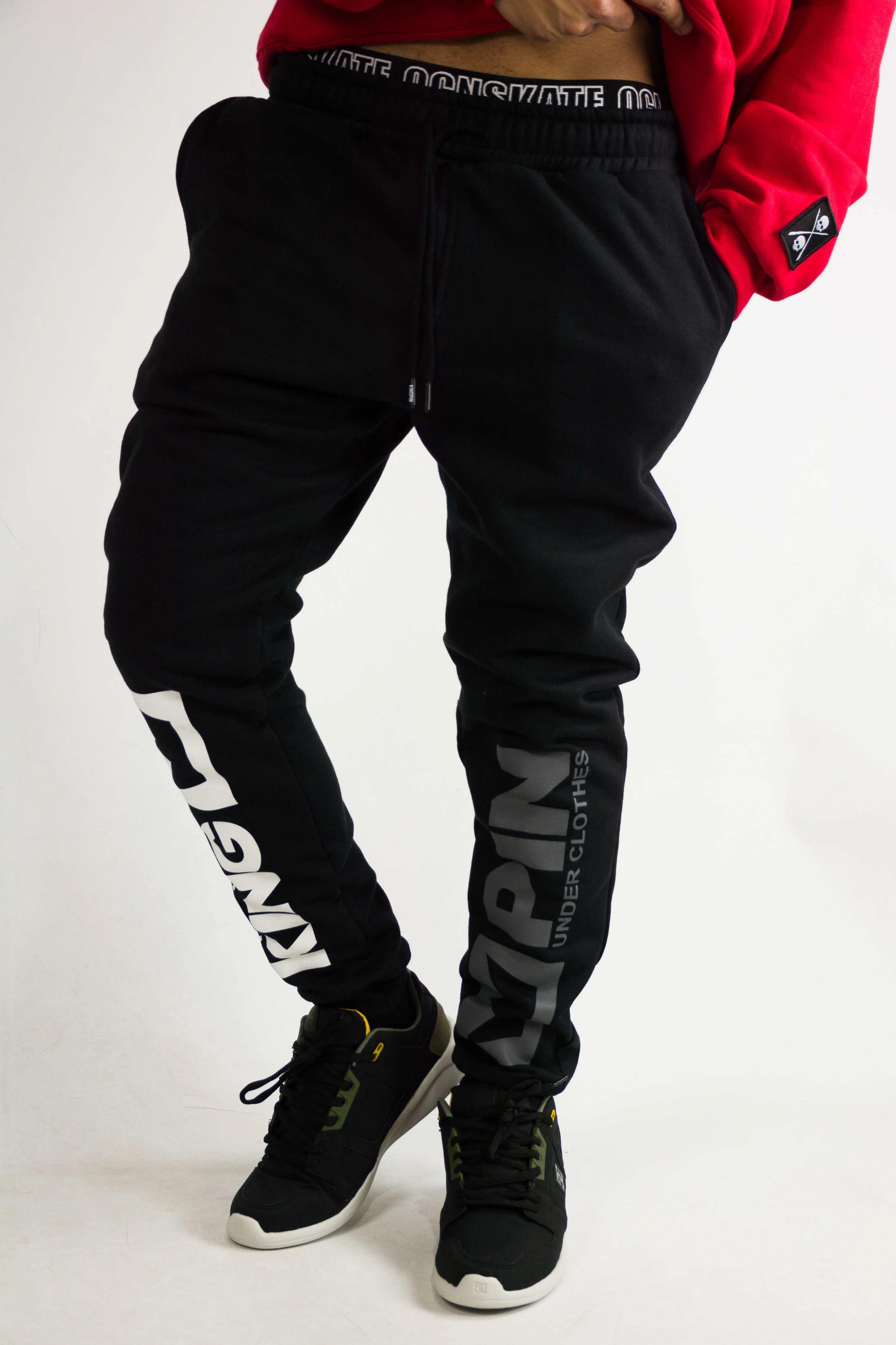 Jogging Kingpin Men's Black Double Print Running Shorts - Perfect for Gym, Workouts & Outdoor Sports