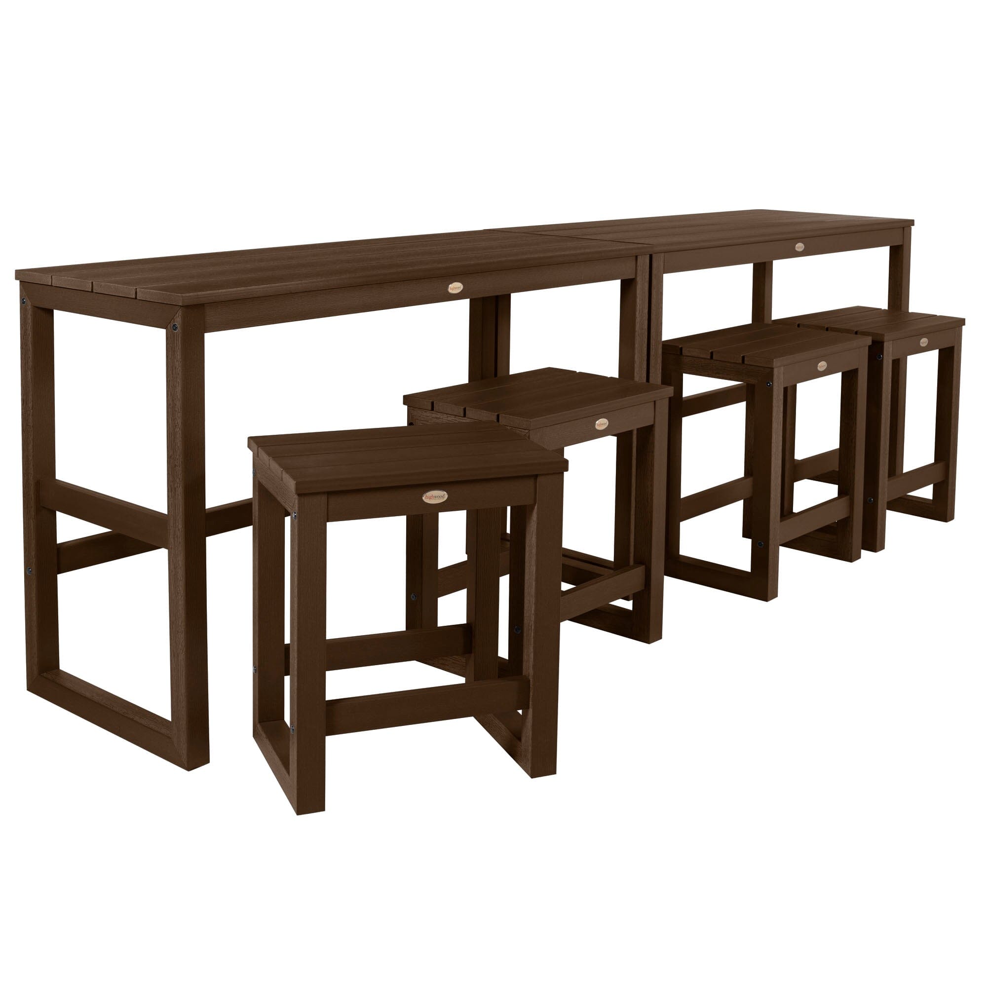 Modern Monroe Counter Height Balcony Dining Set - 6-Piece Outdoor Patio Furniture for Small Spaces, Bistro, Garden, and Apartment Use