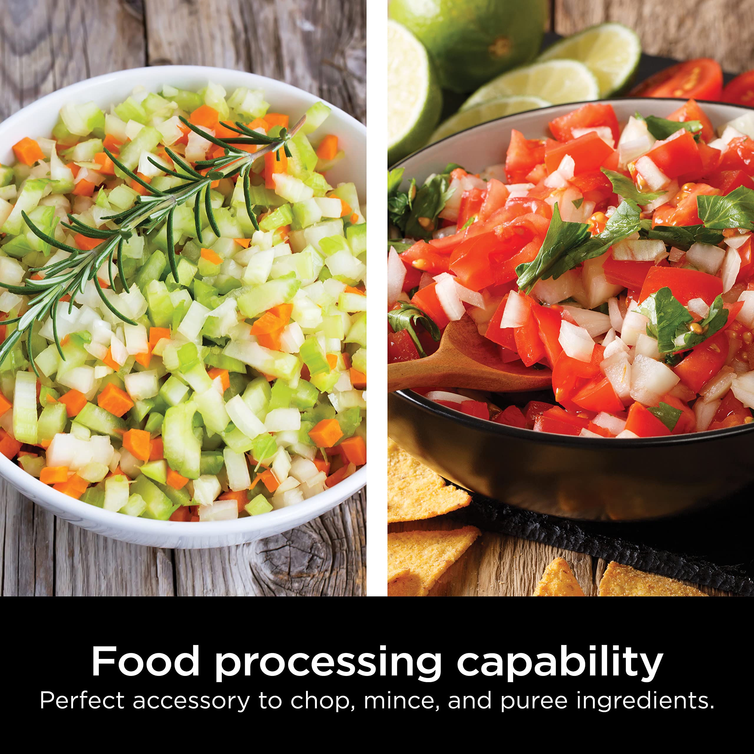 Ninja XSKKITCHPR Foodi Power Chopper 3-Cup Food Processor Bowl - Compatible with Ninja Power Mixer System (CI100 Series) - Black - Perfect for Chopping Vegetables, Nuts & Making Salsas