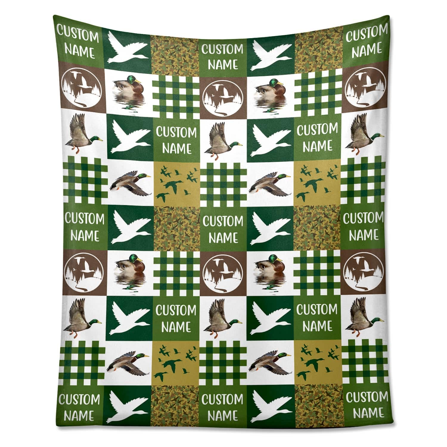Custom Name Personalized Mallard Duck Baby Blanket - Super Soft Plush Throw for Kids & Adults (60x80 Inches) - Perfect for Nursery, Gift Giving & Cozy Family Moments