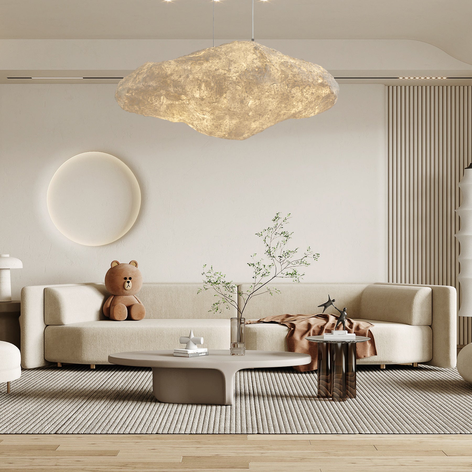 Chris Cloud Pendant Lamp - Modern Hanging Ceiling Light for Bedroom, Living Room & Dining Room - Stylish Home Decor Lighting Fixture with Soft Glow for Cozy Ambience