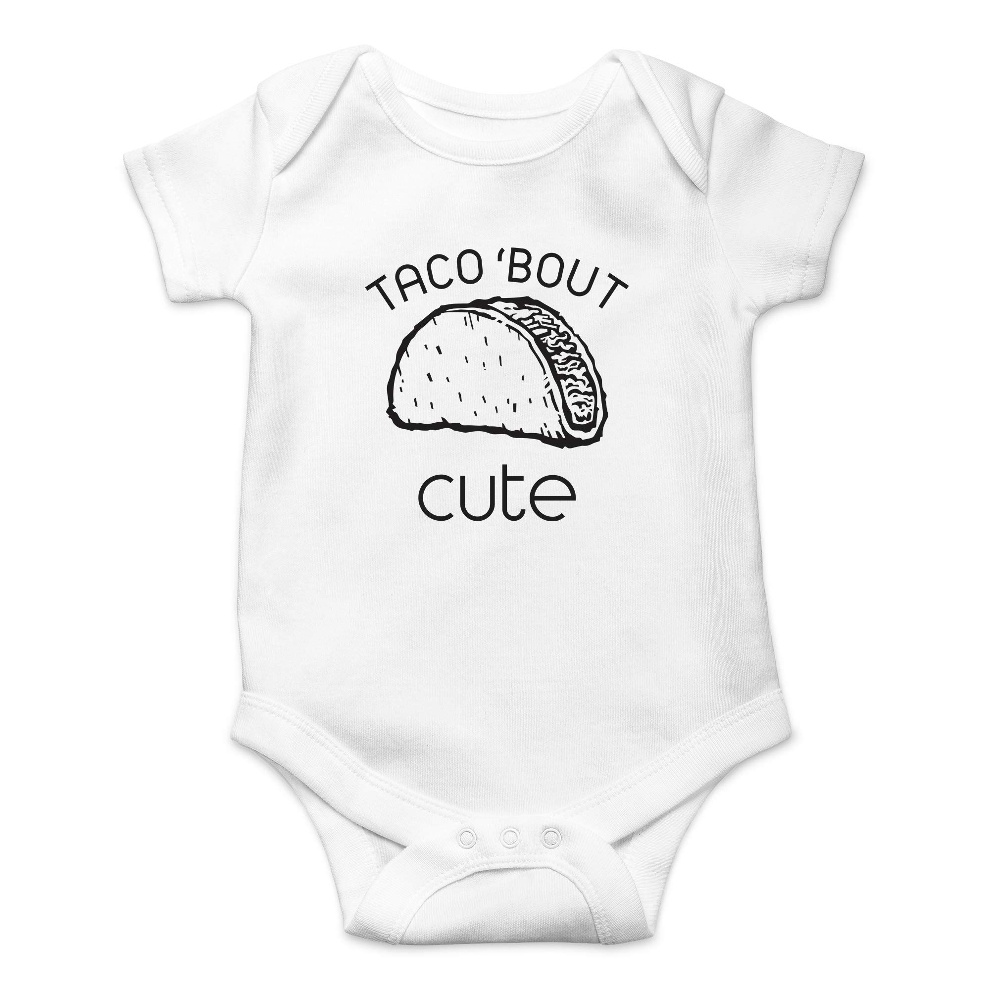 Funny Newborn Baby Bodysuit Outfits for Boys & Girls - Cute Taco Design - Perfect for Photoshoots, Birthdays & Playdates