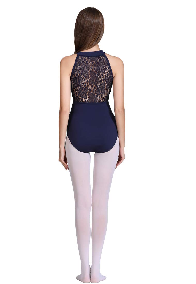 Women's Stretchy Spandex Ballet Dance Leotard with Halter Neck - Perfect for Ballet, Jazz, Contemporary Dance & Dance Classes