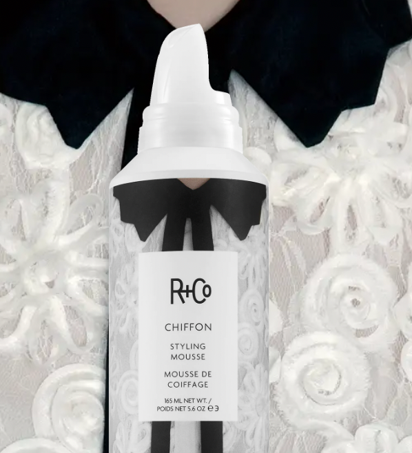 R+Co Chiffon Styling Mousse - Volumizing Hair Mousse for Lightweight Hold & Shine | Perfect for Beach Waves, Updos & Everyday Styling