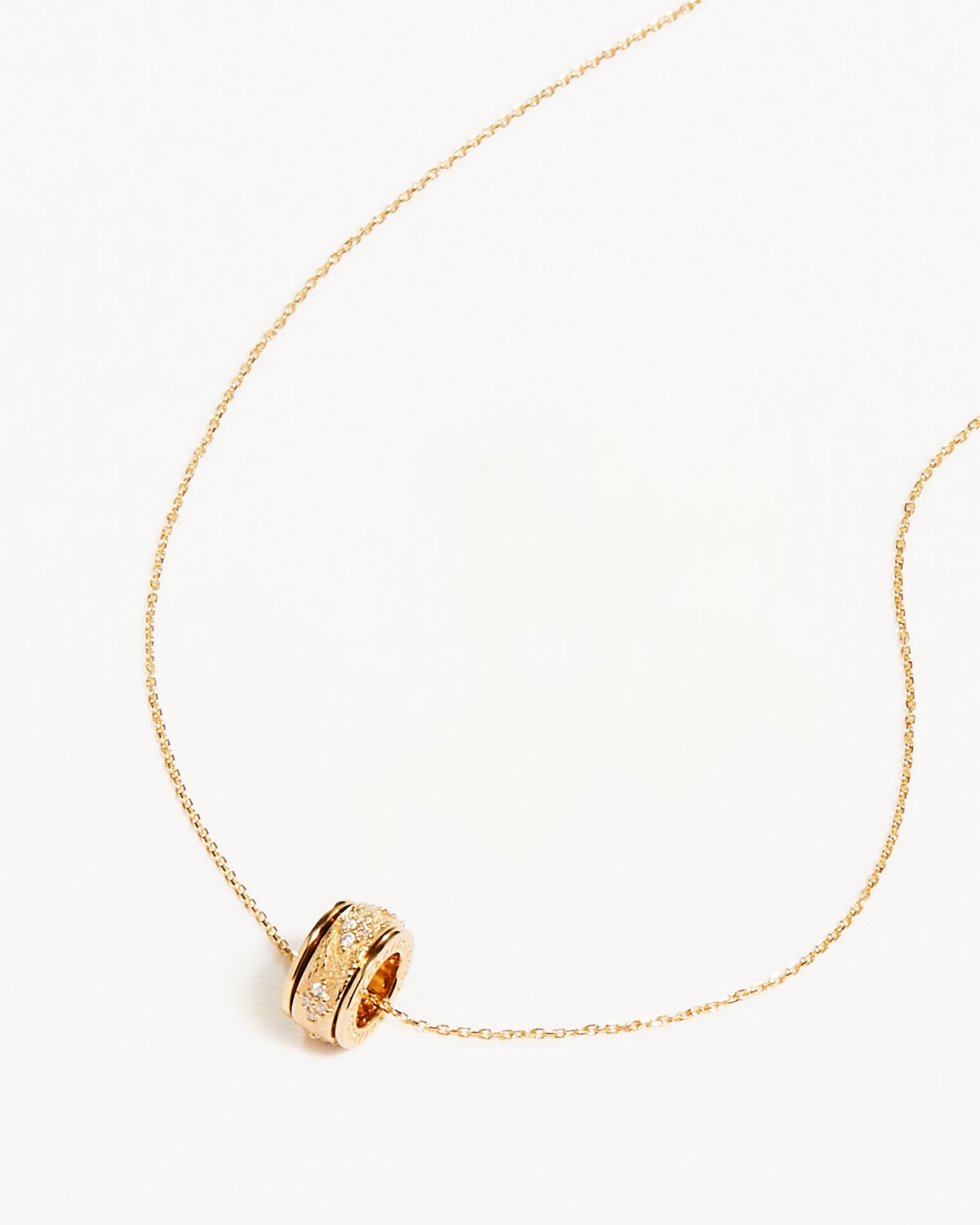 14K Solid Gold Spinning Meditation Necklace with Lab-Grown Diamond - Perfect for Yoga, Mindfulness & Spiritual Healing