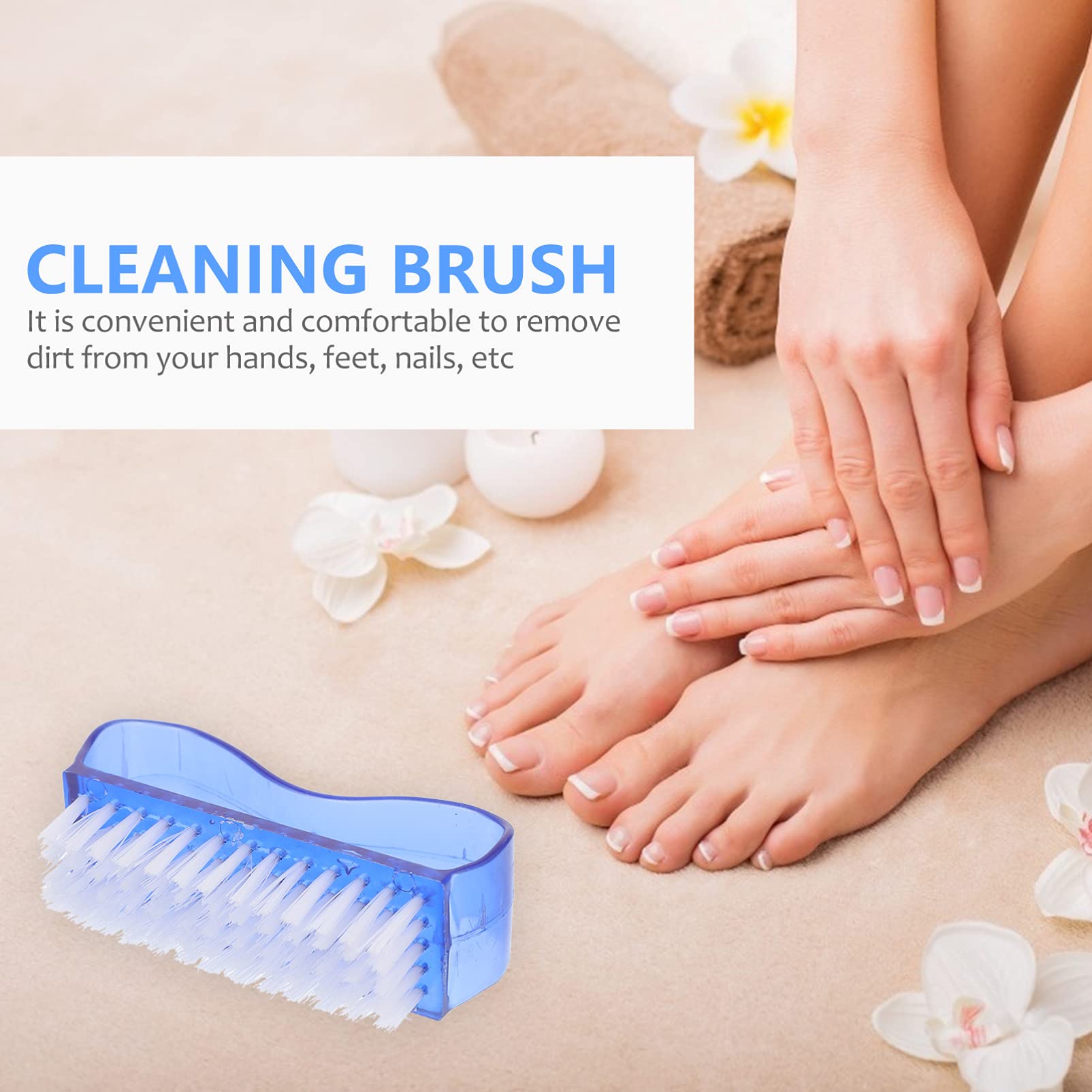 EXCEART Professional Nail Cleaning Brush - 1PC Manicure Dust Brush for Nail Art, Pedicure & Fingernail Care - Perfect for Home Salon, DIY Nail Design & Professional Manicure Tools Kit