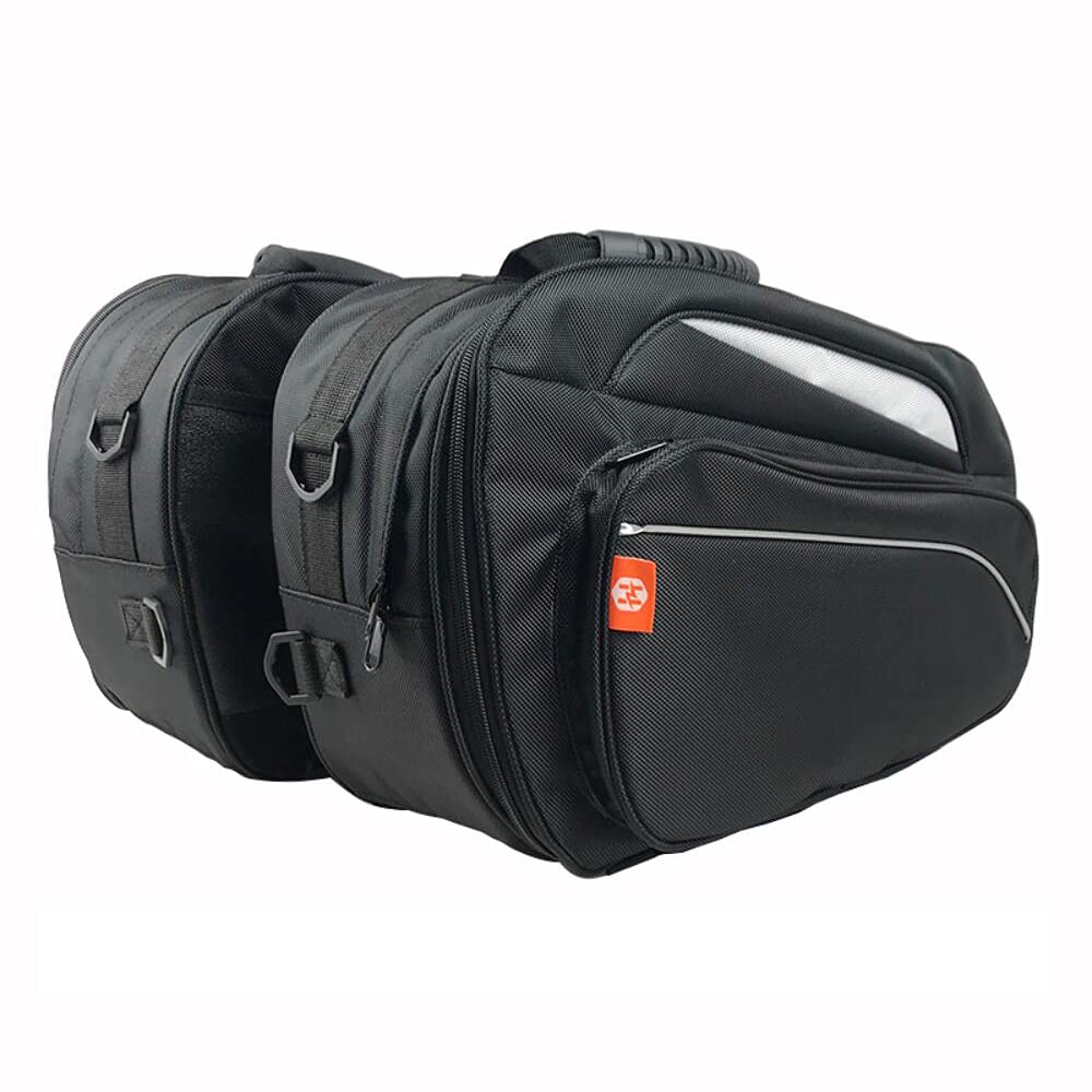 **Upgrade Waterproof Motorcycle Saddle Bags - Durable Canvas Panniers for Touring & Travel - Side Tool Storage Pouch for Motorbike Accessories (Ideal for Long Rides & Adventure Trips)**