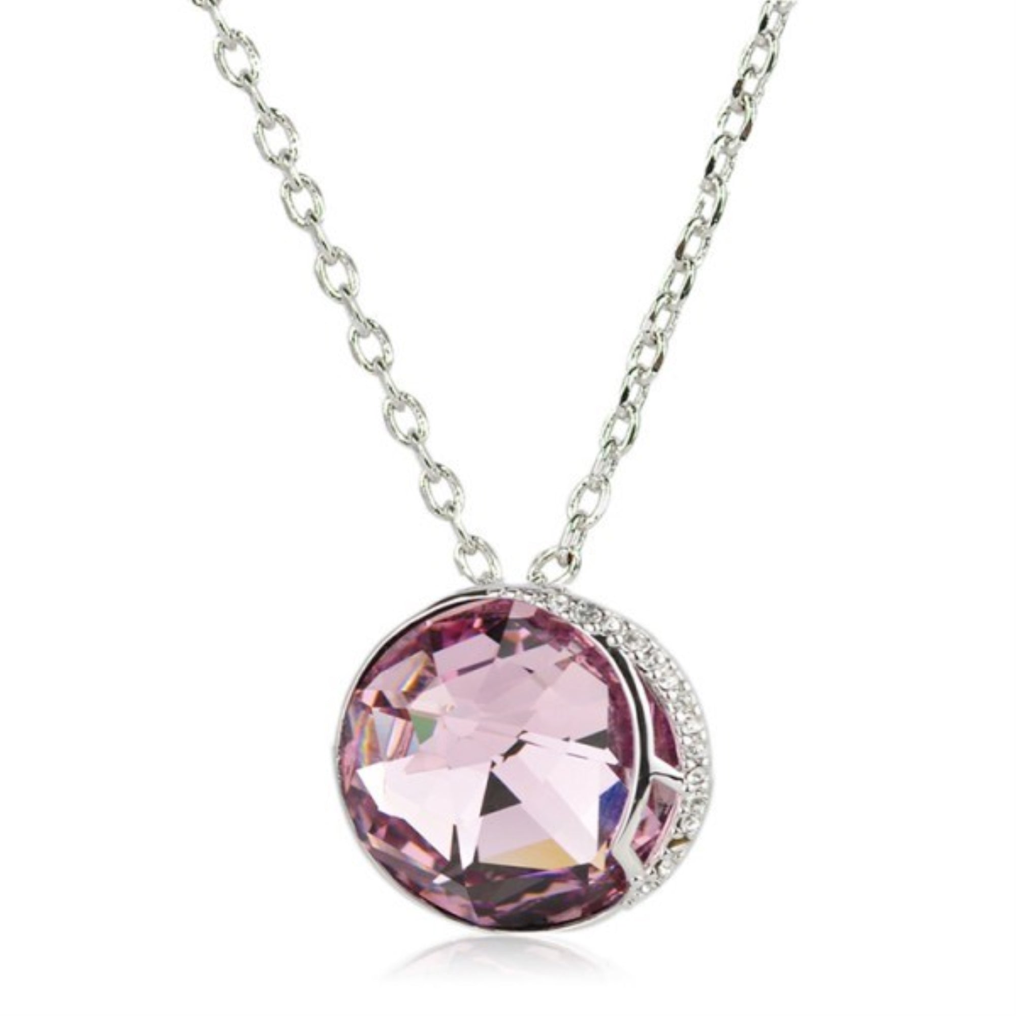 Swarovski Crystal Rhinestone Pendant Necklace for Women - Elegant Indigo Blue Jewelry for Party, Wedding & Evening Wear
