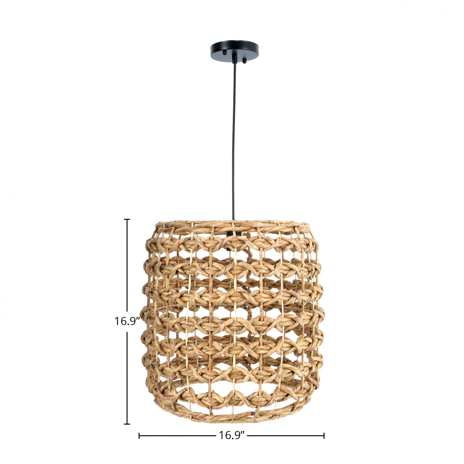 Aubriche Round Chandelier - Natural Wood Ceiling Light Fixture for Dining Room, Living Room & Bedroom | Modern Farmhouse Decor Lighting
