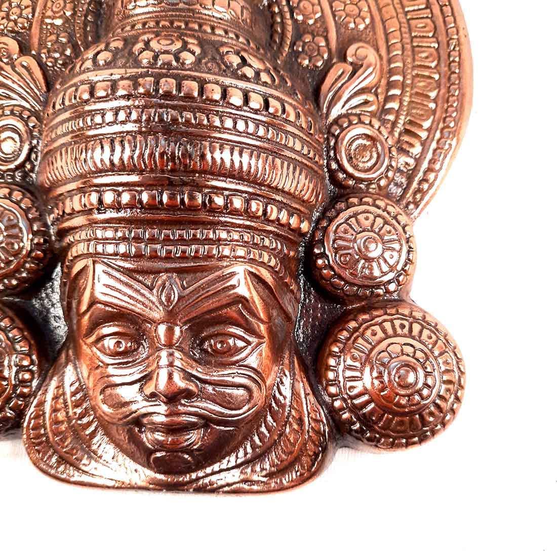 Apka Mart Kathakali Face Bronze Wall Hanging - 10 Inch Indian Home Decor for Living Room, Bedroom & Office | Unique Gift for Housewarming, Wedding & Festival Decorations