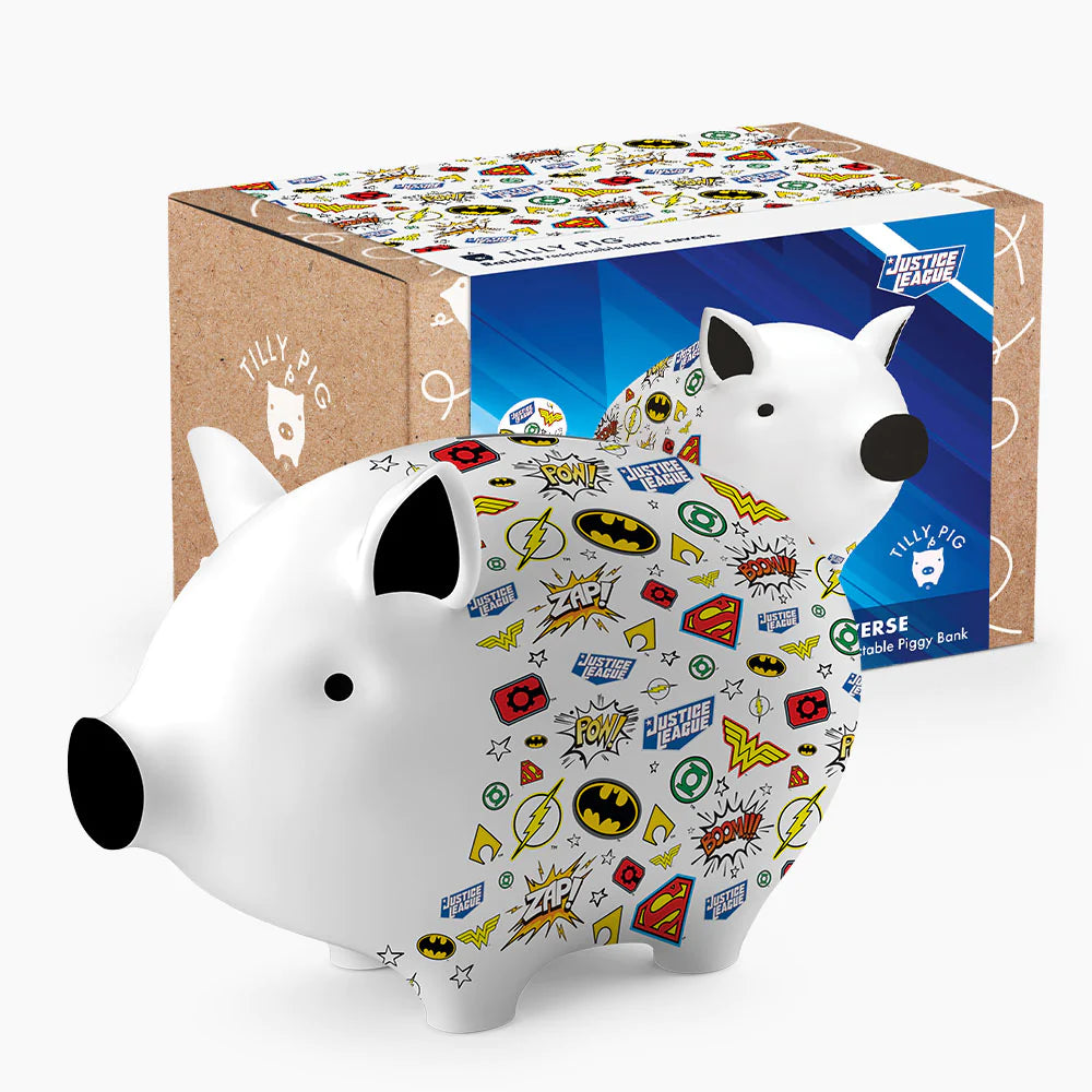 DC Universe Superhero Piggy Bank for Kids - Batman, Superman & Wonder Woman Coin Bank - Perfect for Birthday Gifts & Savings Goals
