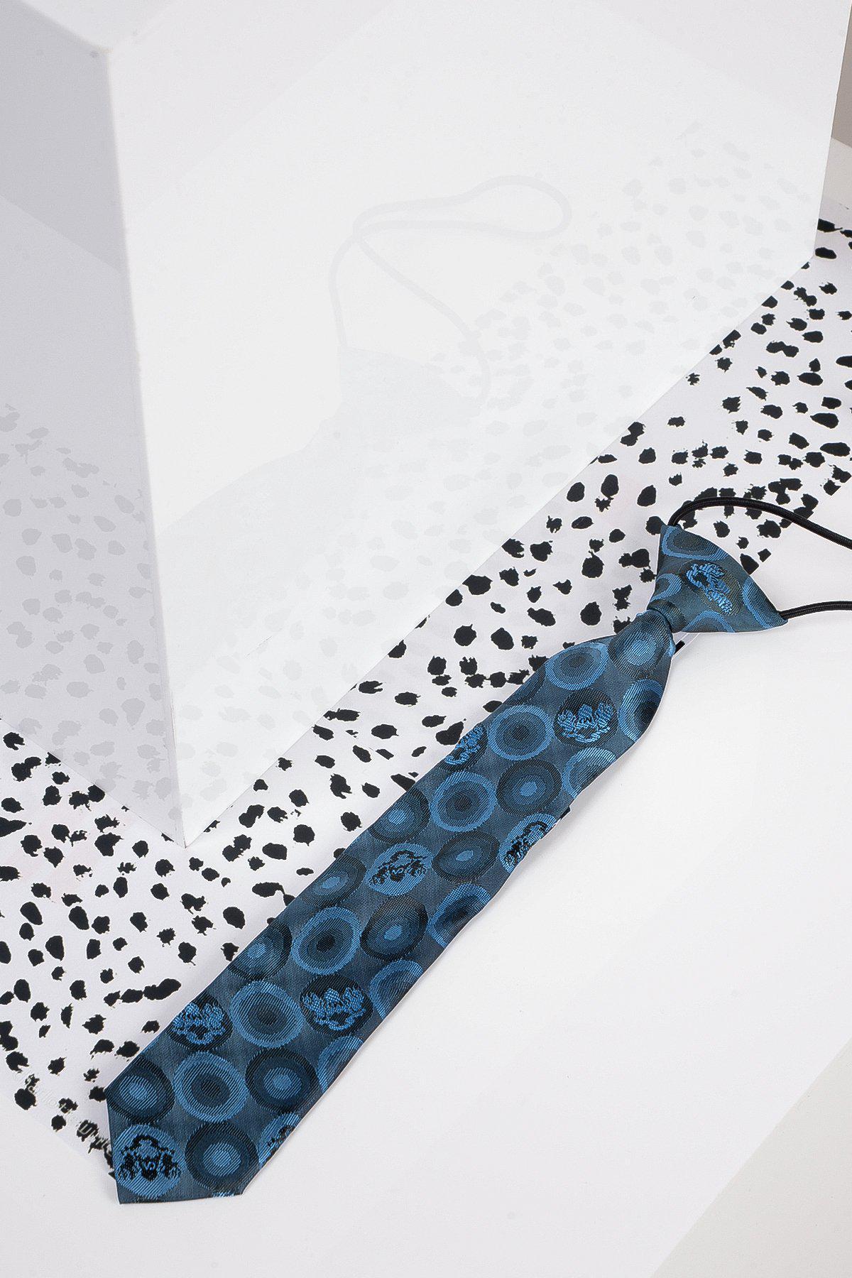 Kids' Sky Blue Bubble Circle Print Tie - Perfect for Birthday Parties, School Events & Formal Occasions