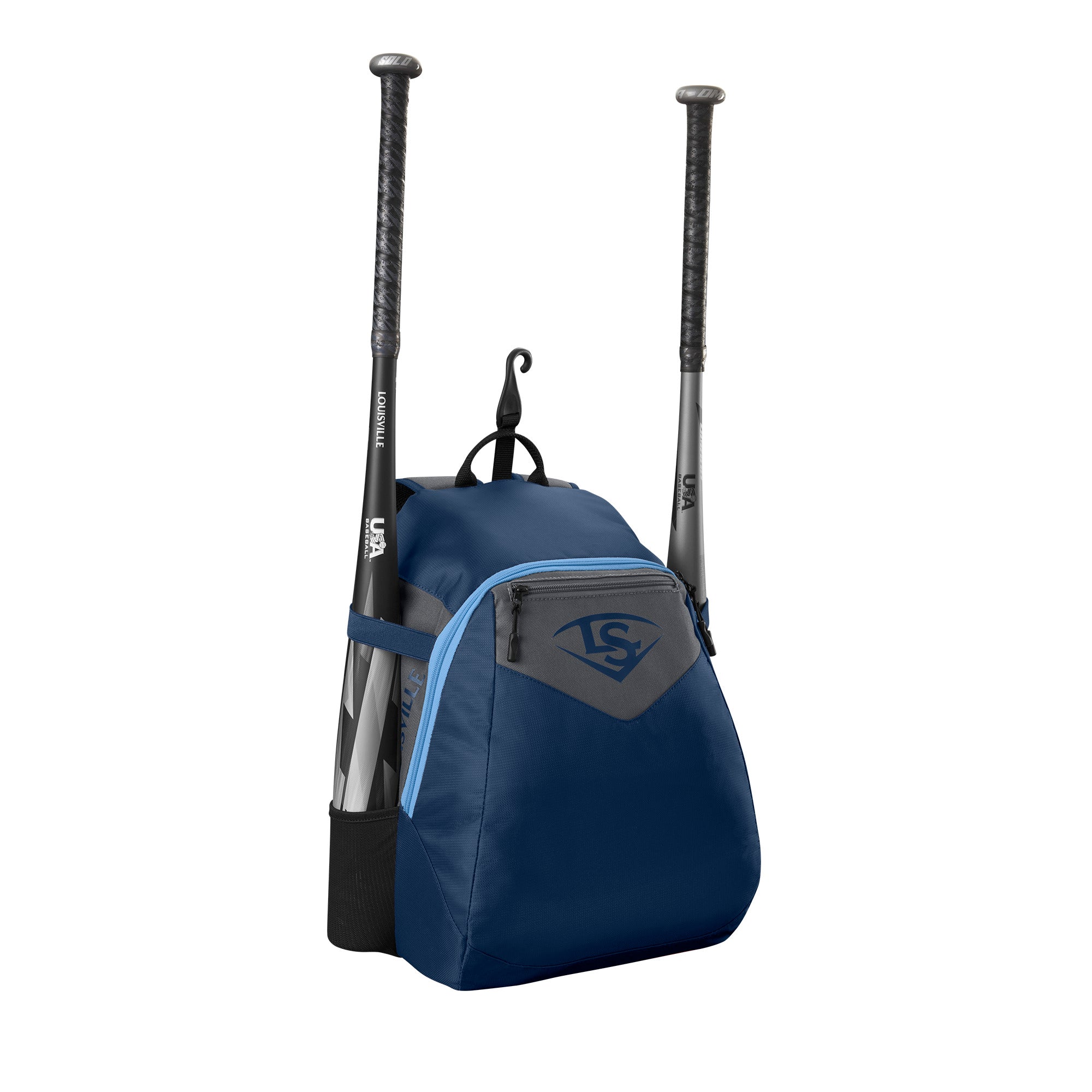 Louisville Slugger Genuine V2 Youth Baseball Backpack - Lightweight Durable Stick Pack for Kids & Teens - Perfect for School, Sports Practice & Travel