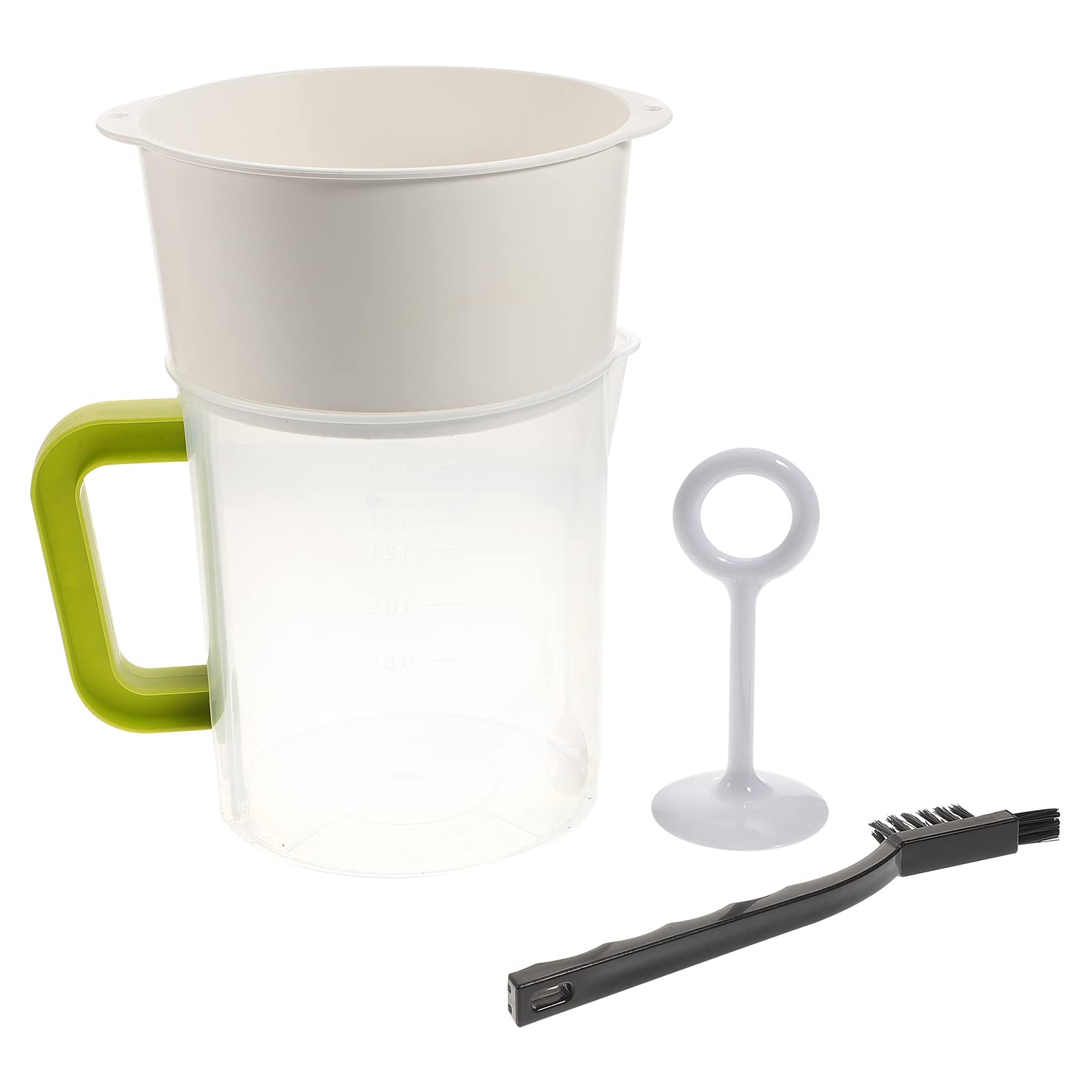 Premium 1.5L Reusable Nut Milk Bag - Fine Mesh Strainer for Almond Milk, Soy Milk & Juice - Eco-Friendly Kitchen Filter Cup Set with Cleaning Brush - Perfect for Vegan, Dairy-Free & Raw Food Preparation at Home