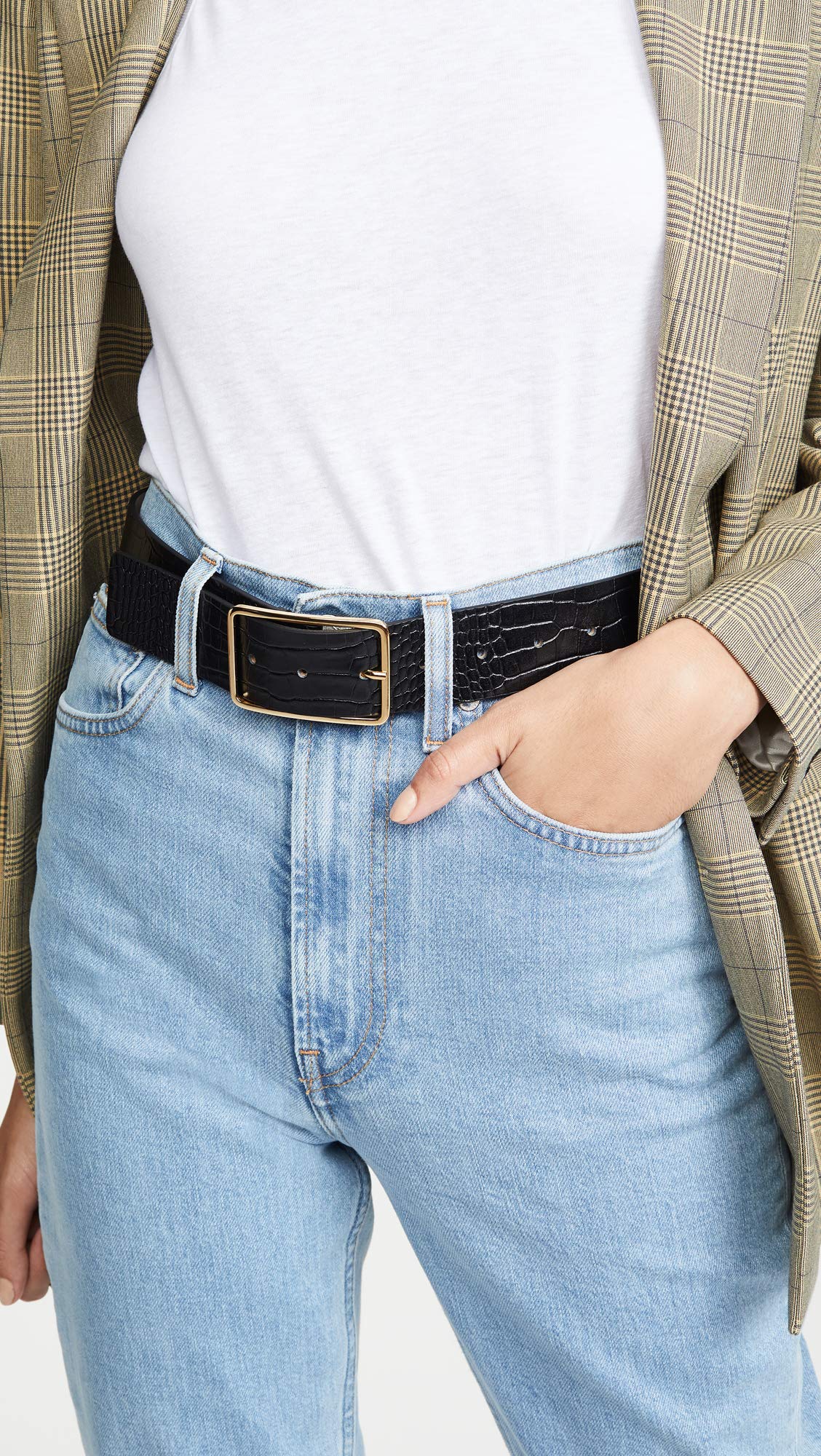 Women's Fashionable Milla Croc Belt - Stylish Genuine Crocodile Leather Belt for Women | Perfect for Casual, Office & Evening Outfits