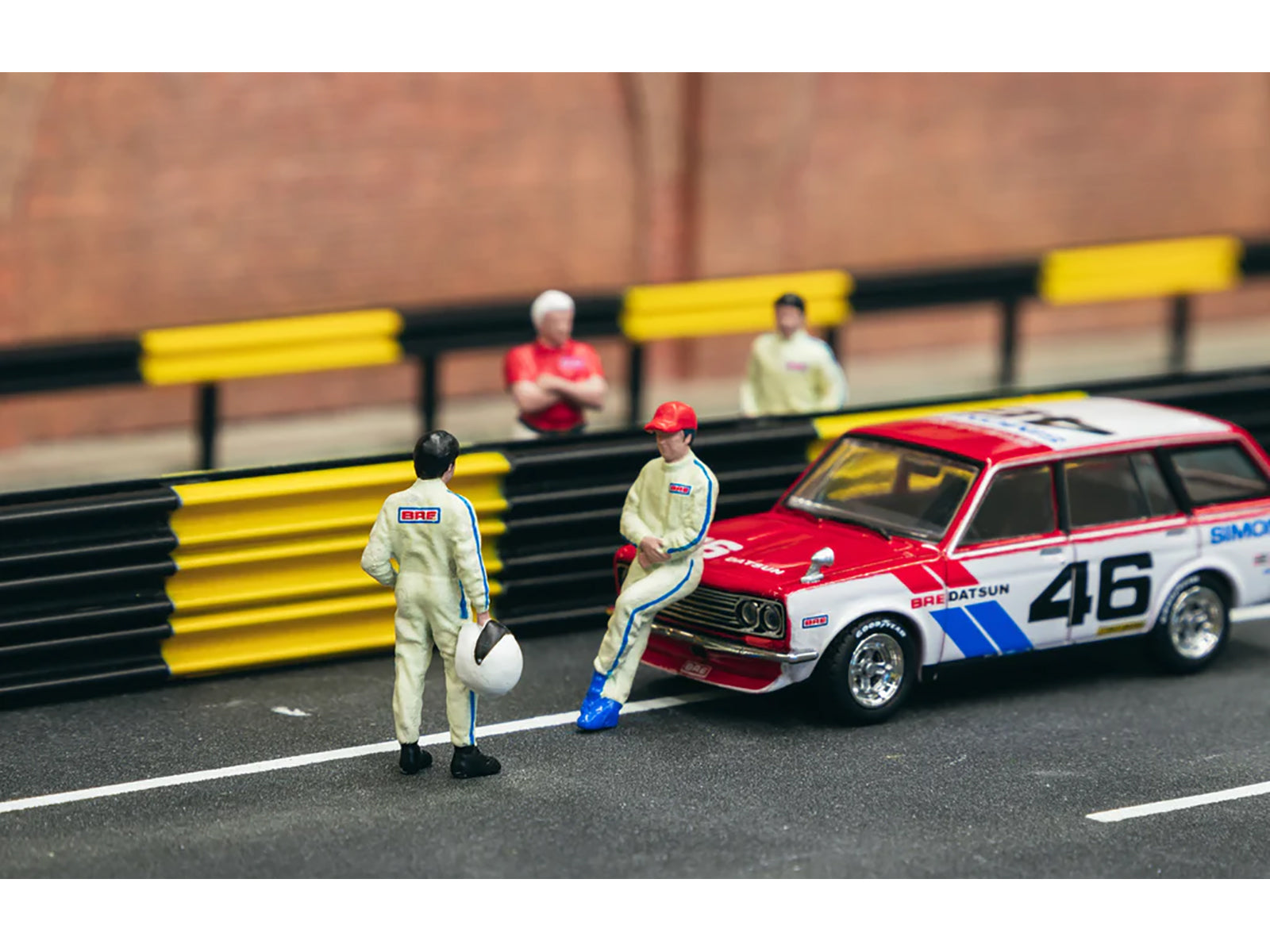1/64 Scale Race Drivers 4-Piece Diecast Figure Set by Tarmac Works & American Diorama - Perfect for Model Car Displays, Diorama Scenes, and Collectors
