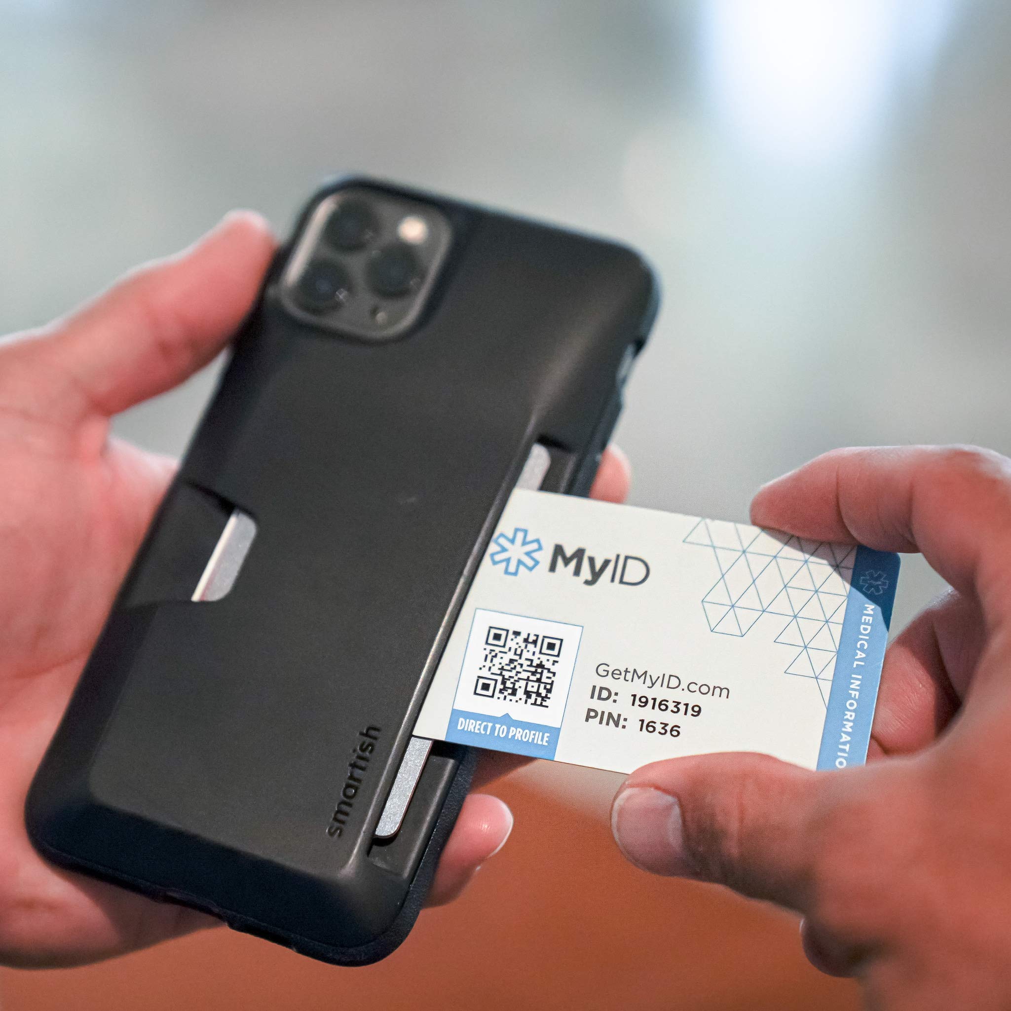 MyID Medical ID Wallet Card - Emergency ICE Contact Card for Storing Medical Information | Perfect for First Responders & Travel Safety