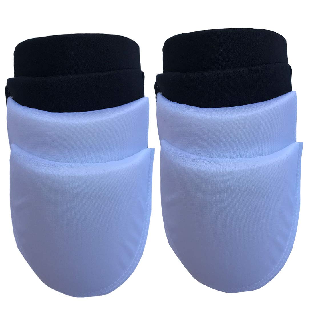 Premium Shoulder Pads for Men - 2 Pairs White & 2 Pairs Black Sponge Foam Shoulder Inserts for Jackets, Blazers, T-Shirts & Dresses - DIY Sewing Accessories for Tailoring & Enhancing Shoulder Shape - Perfect for Formal Wear, Cosplay & Costume Design