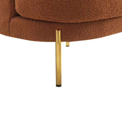 Modern Accent Chair with Gold Metal Legs - Upholstered Club Chair for Living Room, Bedroom & Office - Comfortable Lounge Seating for Relaxing, Reading & Entertaining Guests