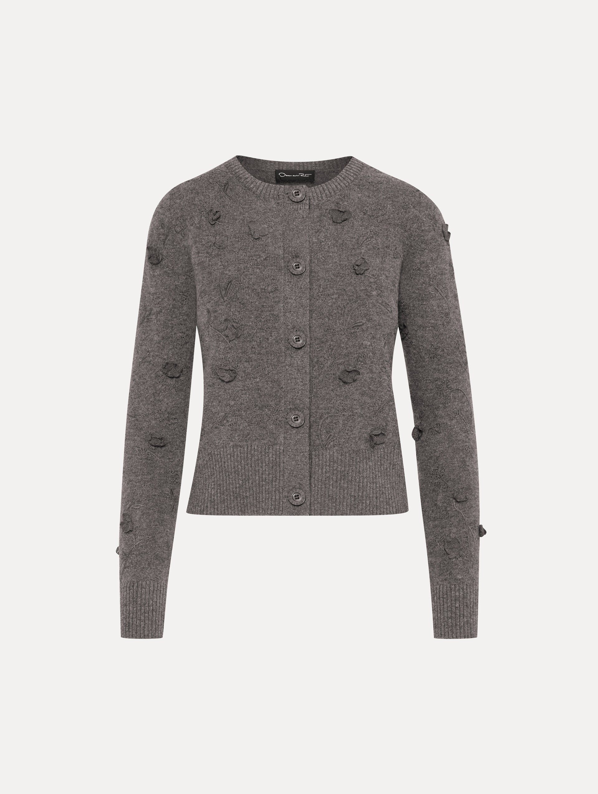 Elegant Orchid Embroidered Cardigan for Women - Floral Lace Knit Sweater - Perfect for Spring Outfits & Special Occasions