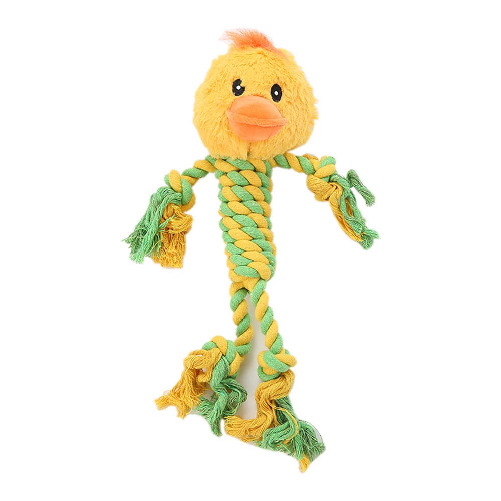 Durable Dog Rope Toy with Plush Animal Head - Chew Resistant Teething Toy for Medium & Large Dogs - Perfect for Playtime, Training & Dental Health