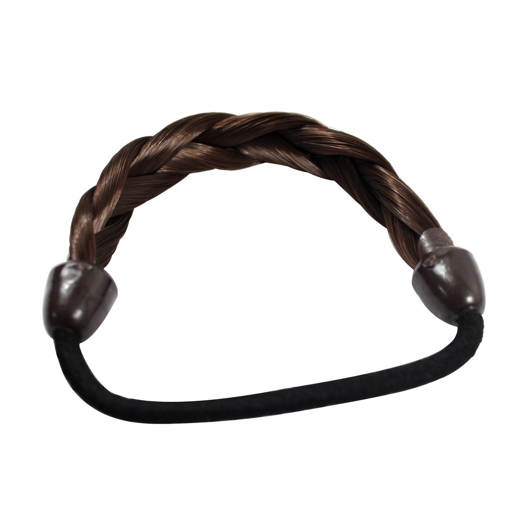 5PCS Korean Style Rope Wig Hair Bands - Braided Elastic Hair Ties with Flower Decorations for Women (Brown) - Perfect for Daily Wear, Parties, and Special Occasions