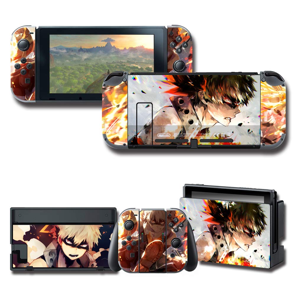 GilGames Full Set Decal Skin for Nintendo Switch - Protective Wrap & Faceplate Stickers for Console & Dock - Perfect for Gaming, Travel & Home Entertainment