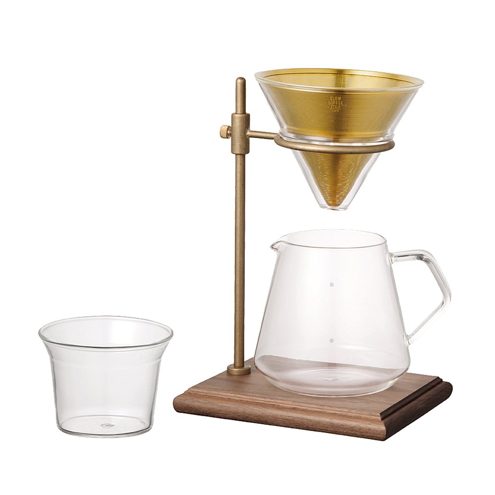 KINTO SCS-S02 Coffee Brewer Stand Set - 4 Cup Drip Coffee Maker with Glass Carafe, Perfect Gift for Coffee Lovers | Ideal for Home, Office & Cafe Use