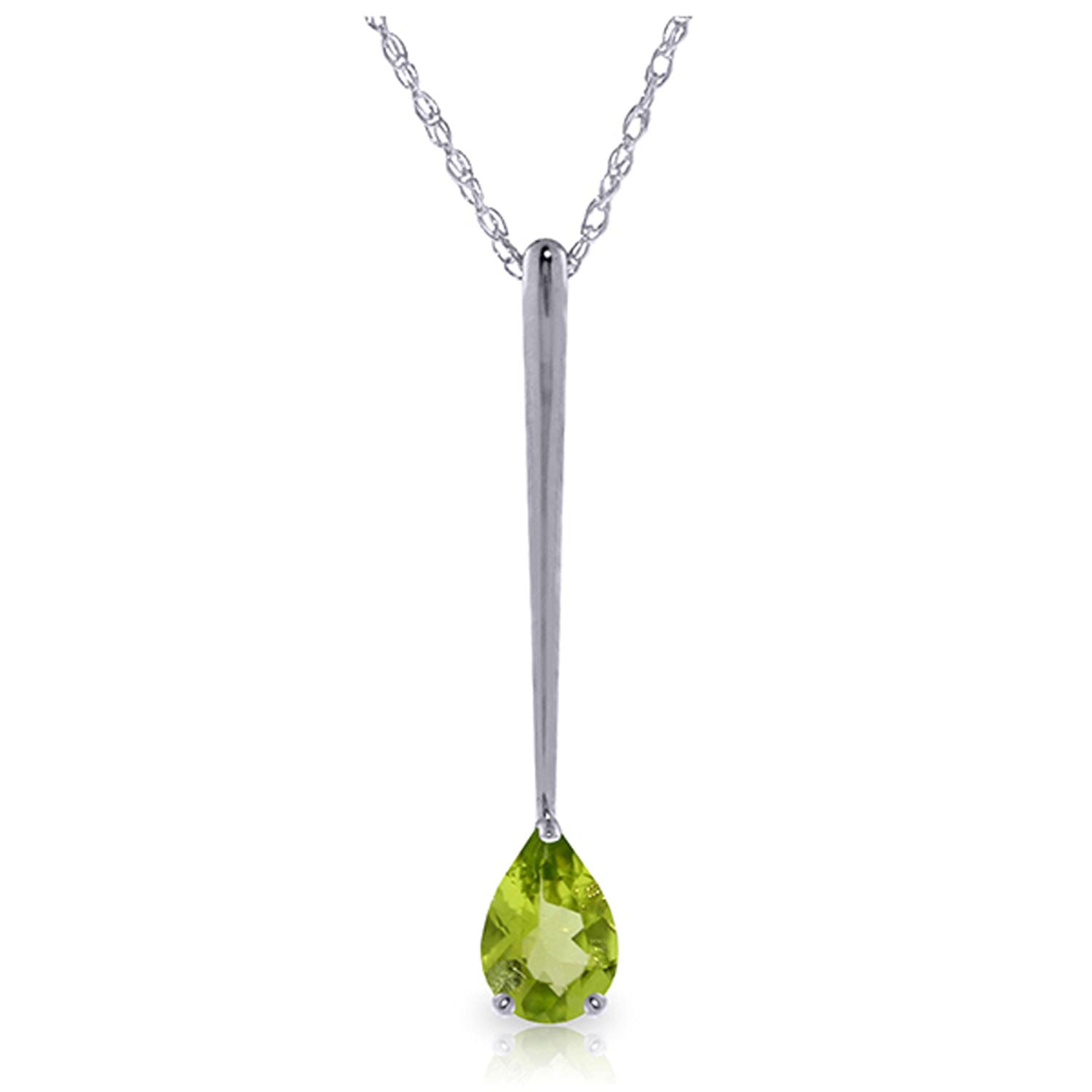 14K Solid Gold Necklace with Natural Peridot Gemstone - Elegant Dainty Jewelry for Women, Perfect for Birthday, Anniversary & Everyday Wear | Galaxy Gold GG Collection