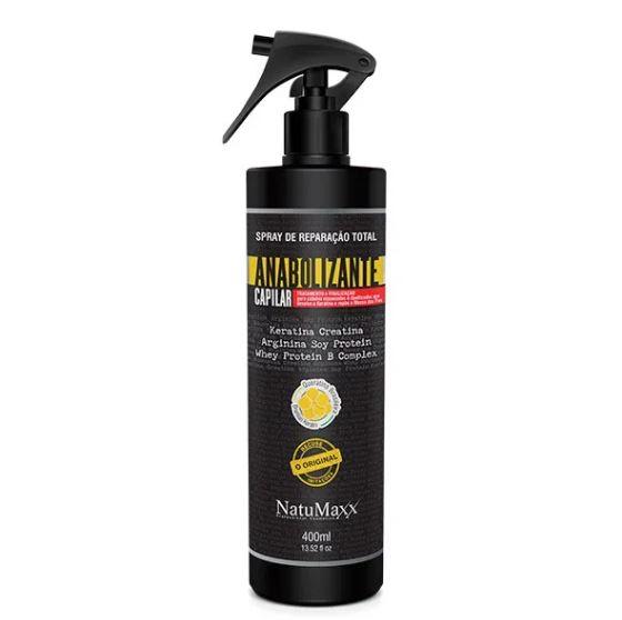 Natumaxx Anabolic Strength Hydration Nutrition Shine Keratin Hair Spray 400ml - Professional Hair Care Treatment for Damaged & Dry Hair - Salon Quality Frizz Control & Shine Enhancer for Daily Use