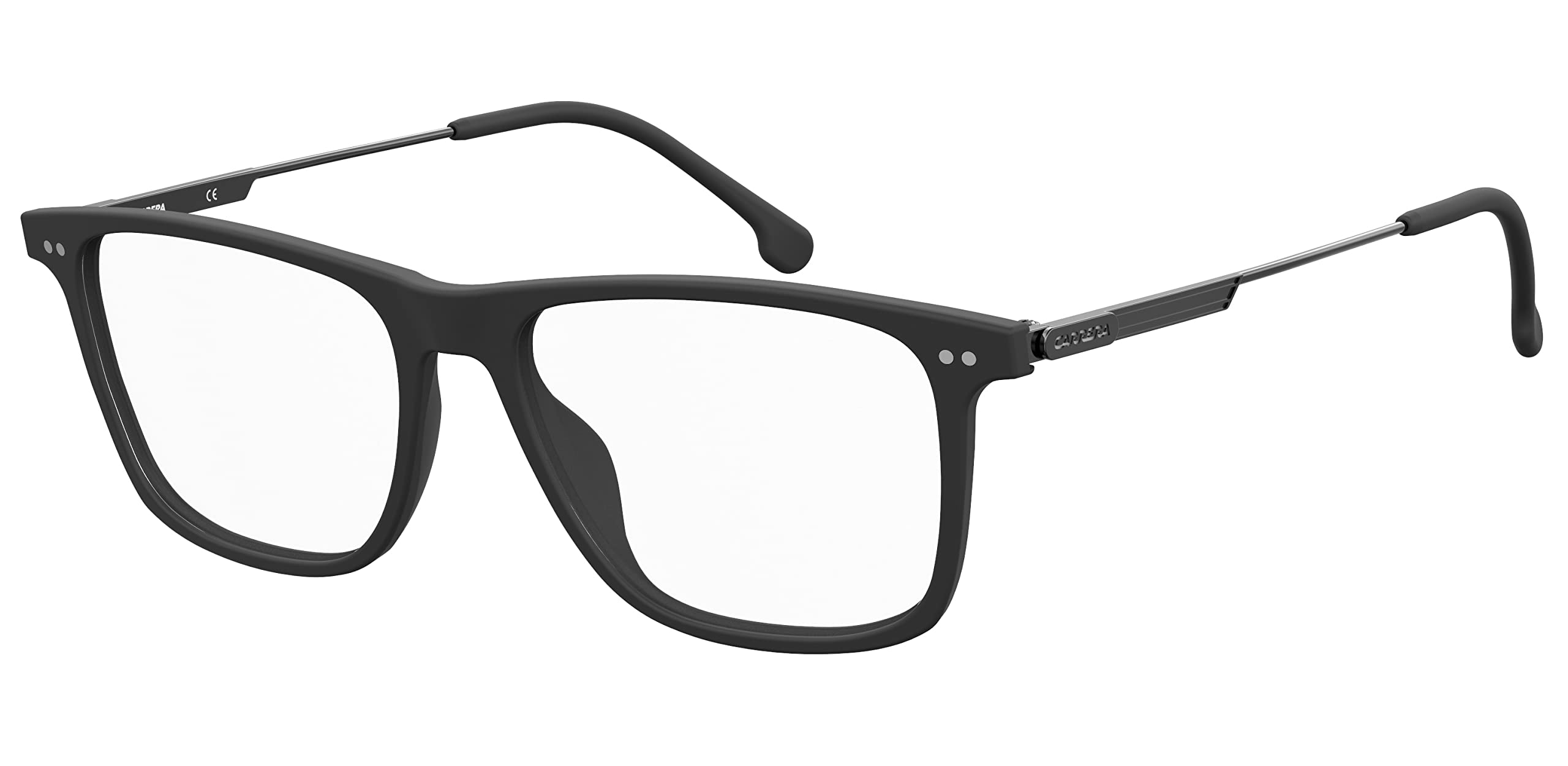 Carrera 1115 Matte Black Rectangular Prescription Eyeglass Frames for Men - 52mm Lens Width, 16mm Bridge - Perfect for Work, Reading & Everyday Wear