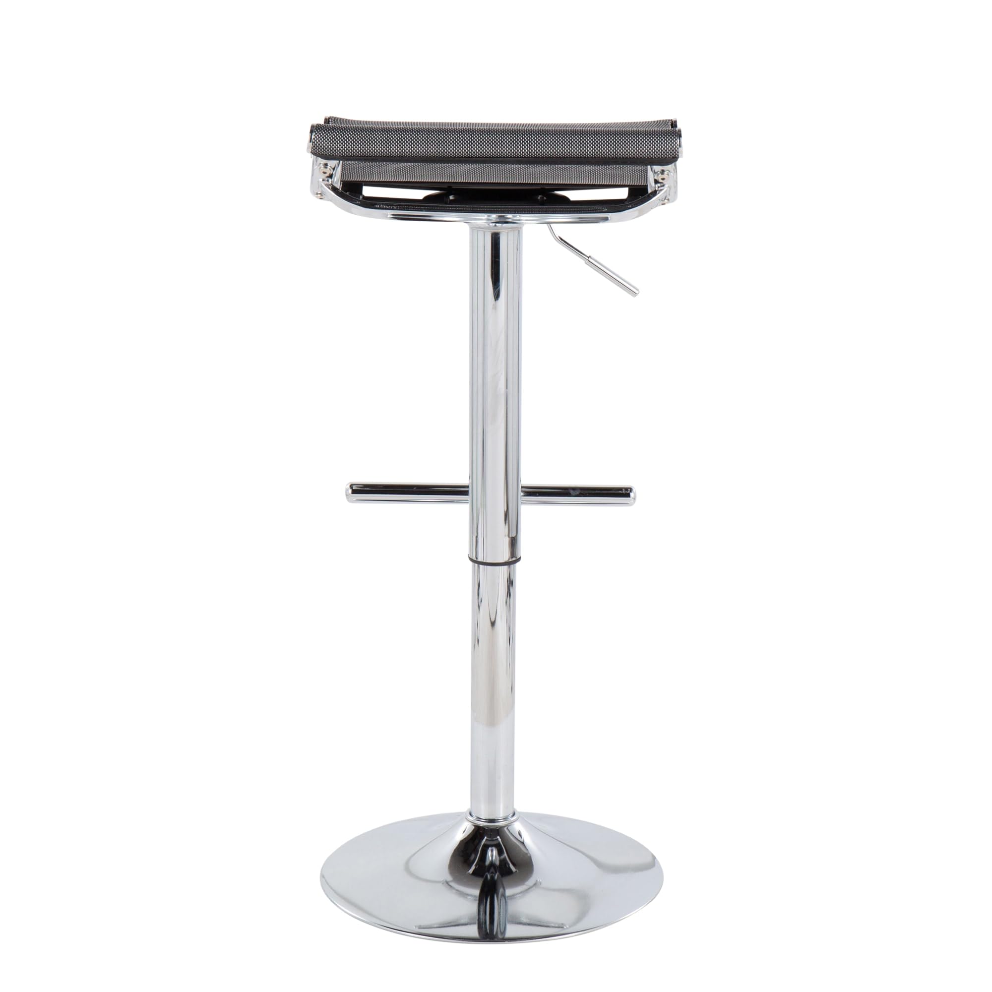 LumiSource Mirage Ale Adjustable Swivel Bar Stool - Chrome Metal Bar Chair with Height Adjustment for Kitchen Island, Home Bar & Counter Dining