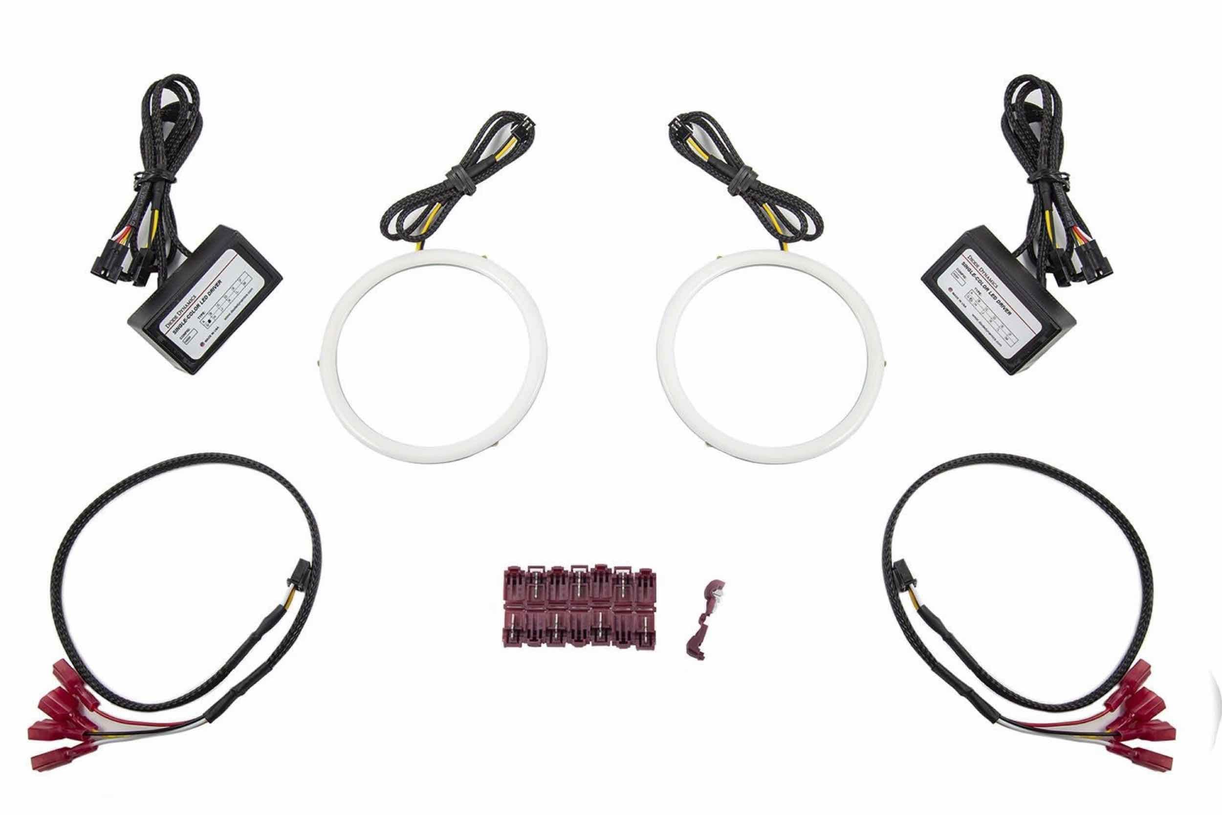 Halo Lights LED 185mm Switchback Pair - Diode Dynamics - Perfect for Car Headlight Upgrades & Customization