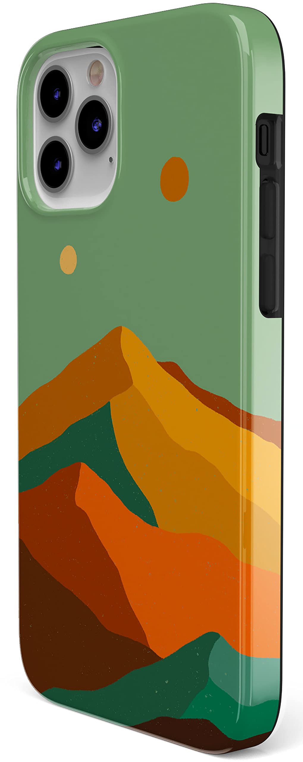 Casely iPhone 12 Pro Max Case - Endless Peaks Colorblock Mountain Design | Shockproof Protective Cover | Perfect for Outdoor Adventures & Daily Use