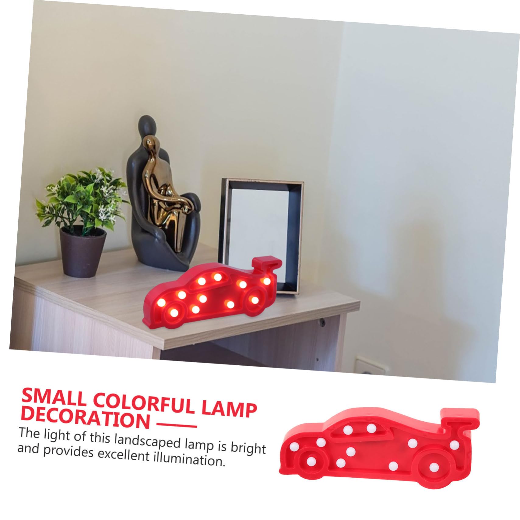 **Cabilock Car-Shaped LED Night Light - Kids Room Desk Lamp, Nursery Decor, Safe & Dimmable Nightlight for Boys & Girls (Perfect for Bedtime, Playrooms & Travel)**