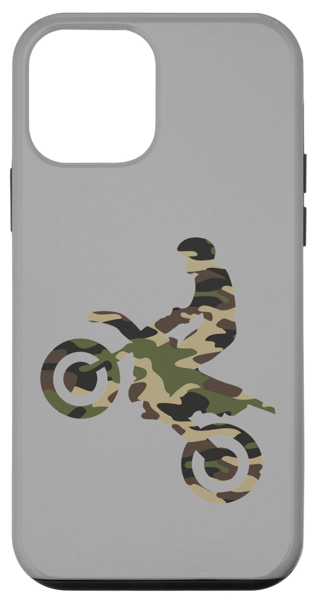 iPhone 12 Mini Camo Dirt Bike Motocross Racing Phone Case - Protective Cover for Off-Road, MX & Motorcycle Riding Adventures