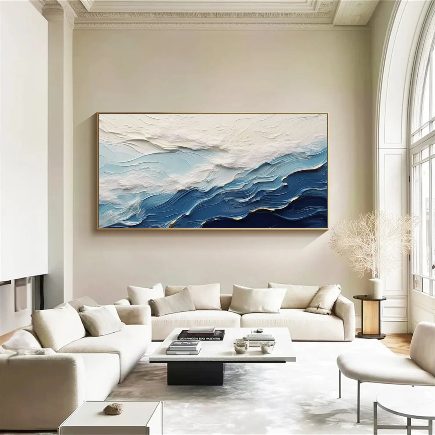 Ocean and Sky Painting #OS 174 - Handmade Seascape Wall Art for Living Room, Bedroom & Office Decor