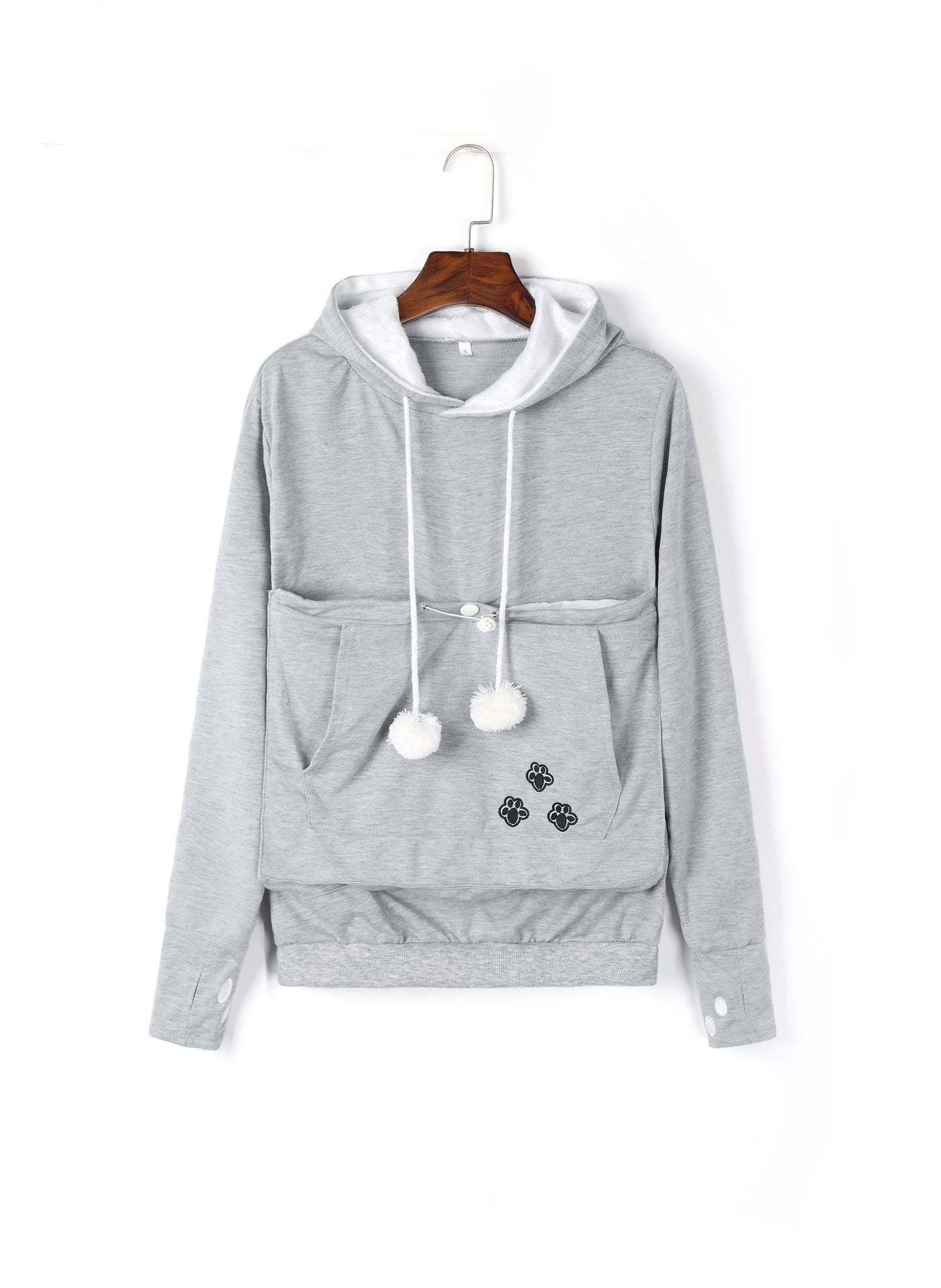 Cozy Winter Women's Hoodie with Pet Pocket - Cute Pullover Sweatshirt for Cat Lovers | Perfect for Cold Weather & Pet Snuggles