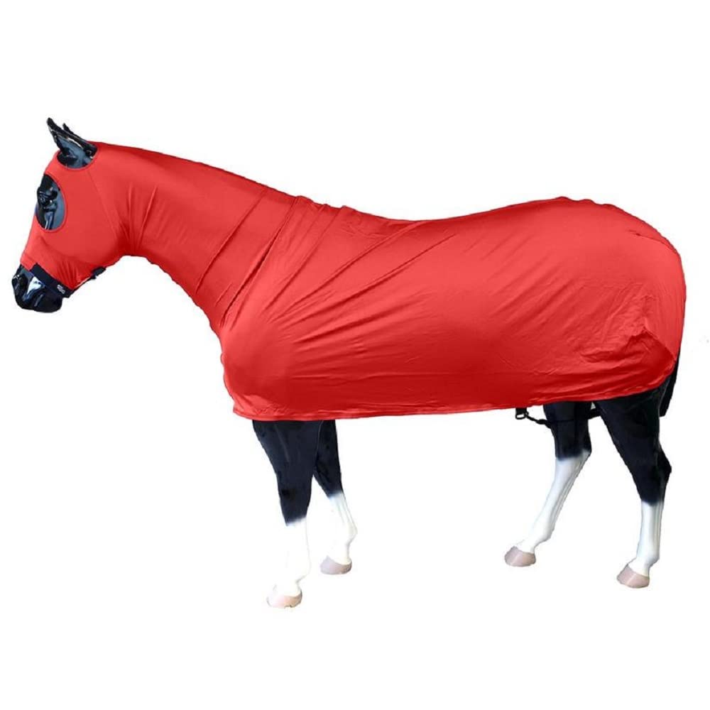 X-Large Solid Full Body Red Horse Blanket – Durable & Comfortable for Cold Weather Riding, Training, and Stable Use