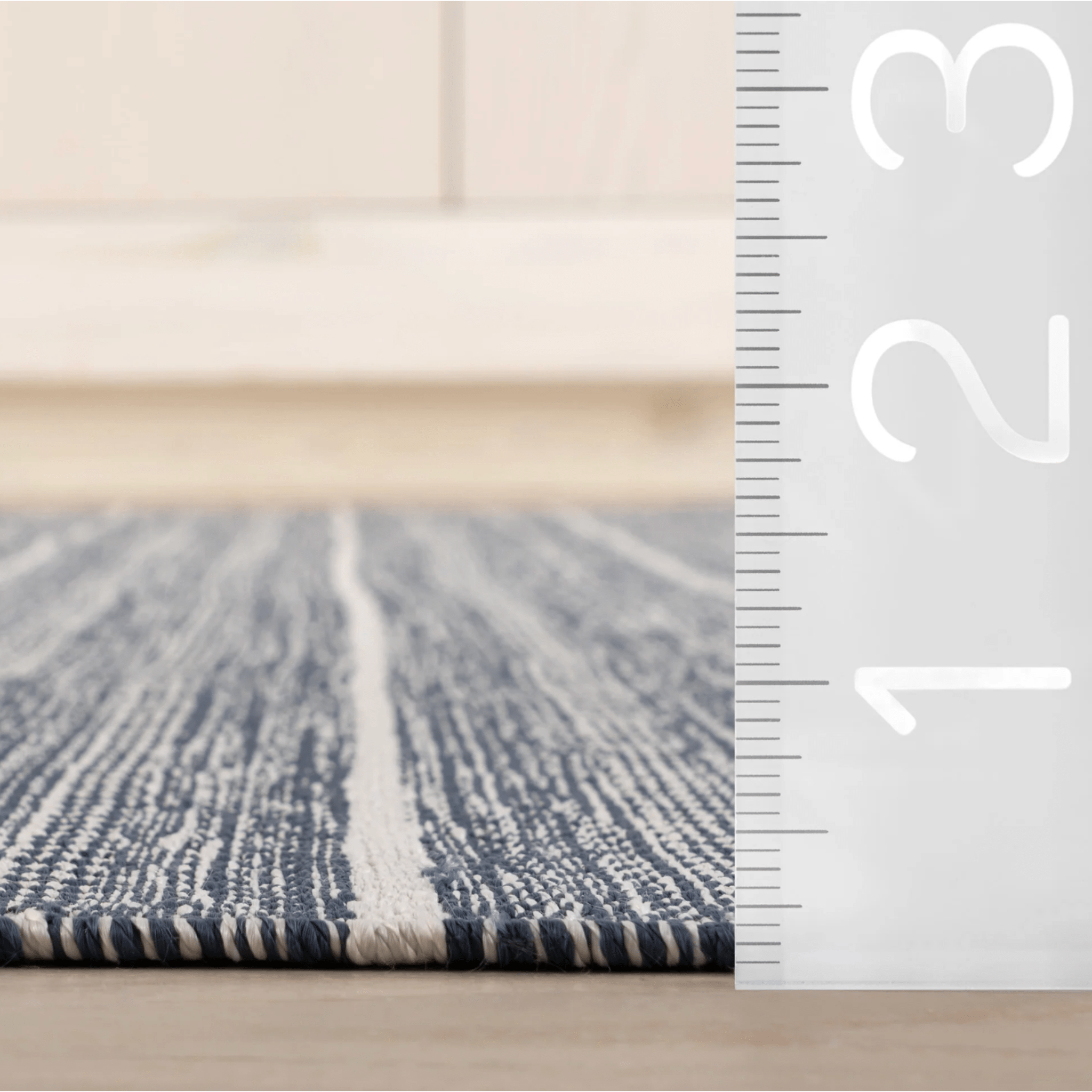 Handwoven Skipper Stripe Indoor/Outdoor Rug - Navy Blue | Perfect for Patio, Living Room & Bedroom Decor